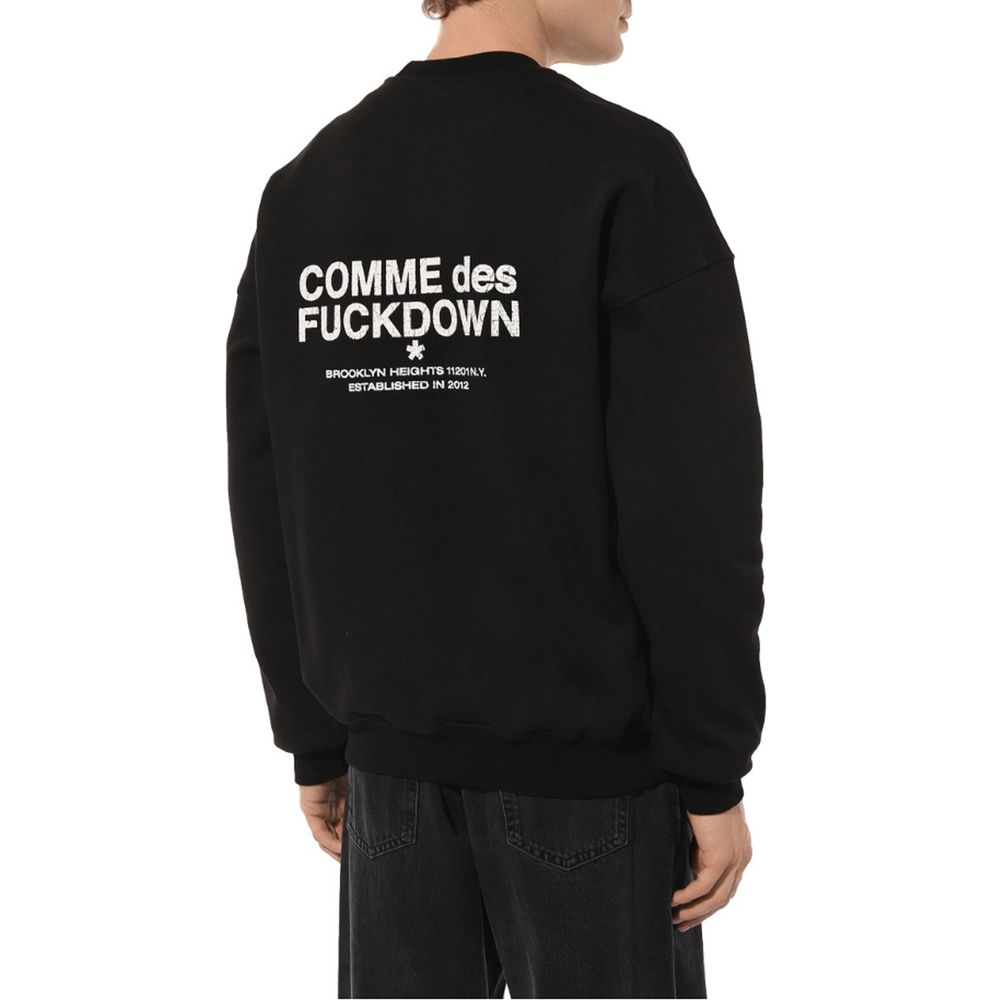 Black Cotton Sweater - ventzia