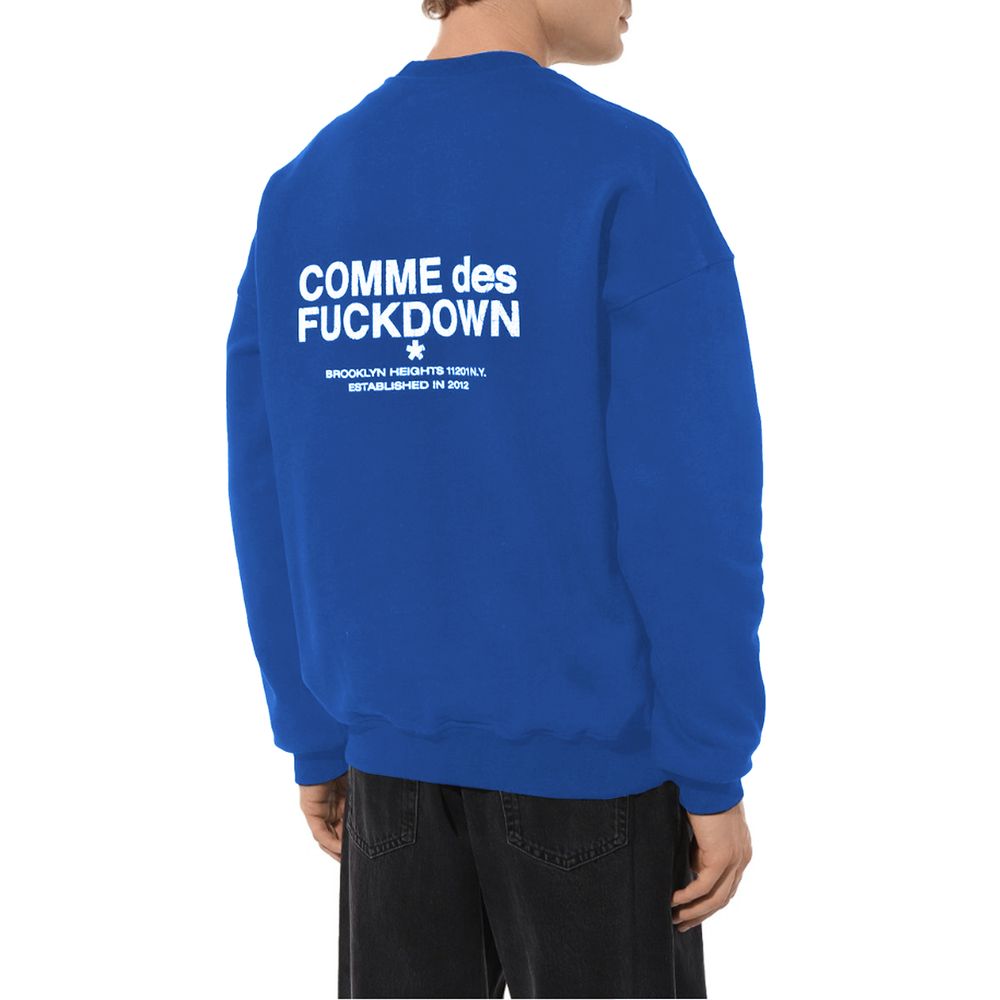 Blue Cotton Sweater - ventzia