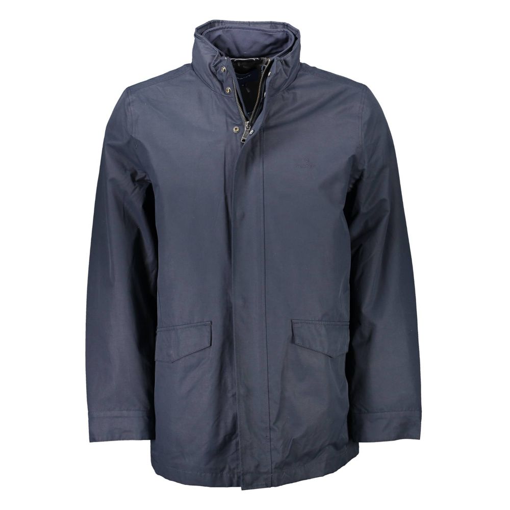 Blue Polyester Jacket - ventzia