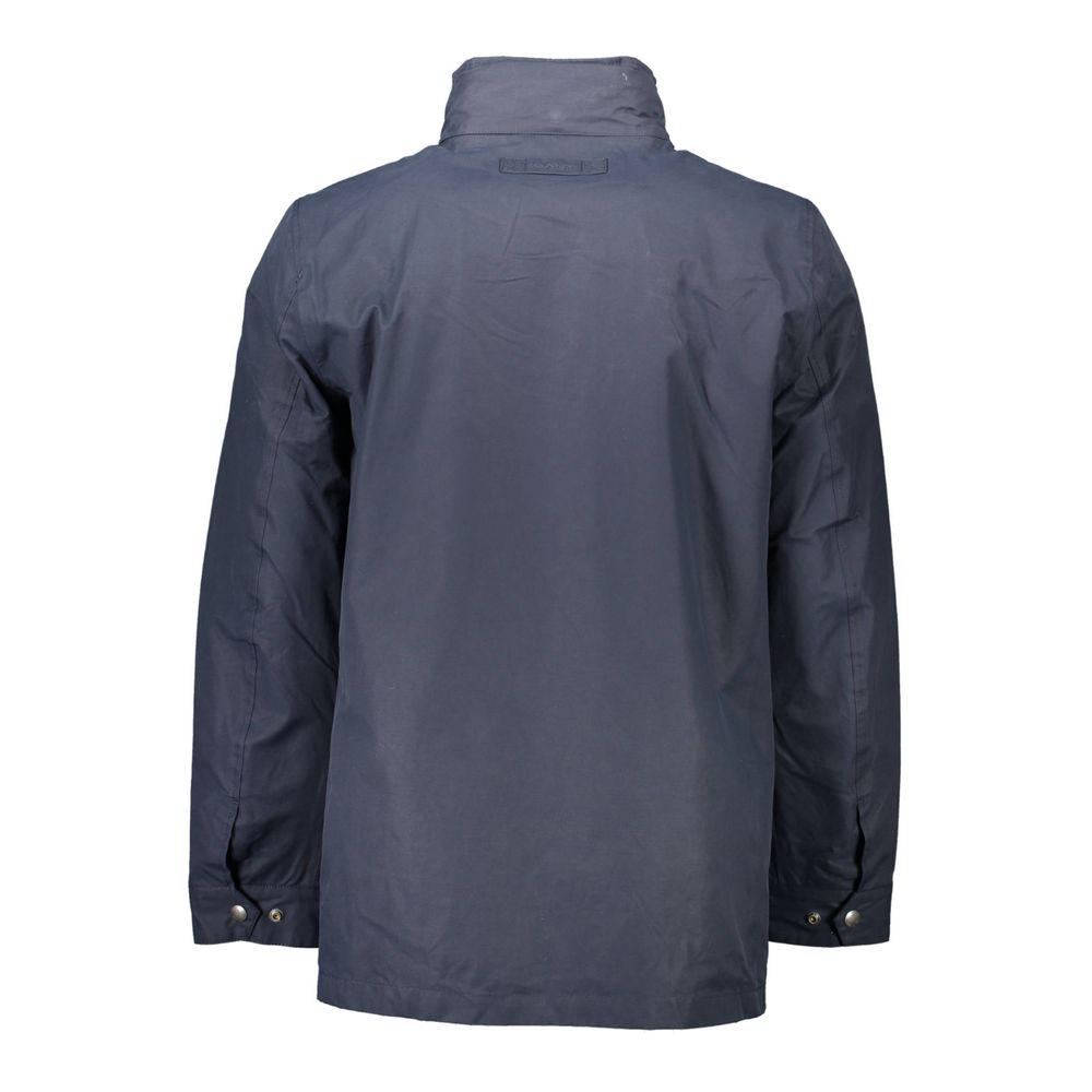 Blue Polyester Jacket - ventzia
