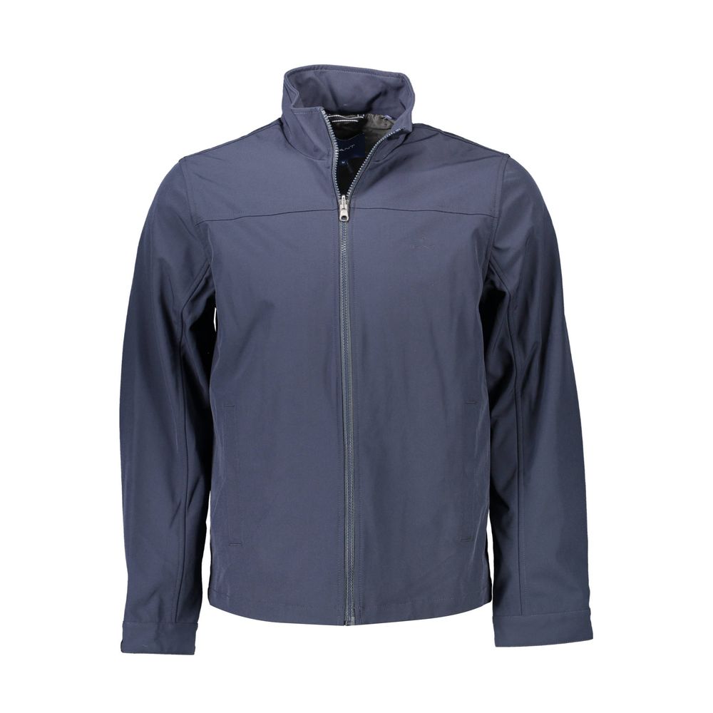 Blue Polyester Jacket - ventzia