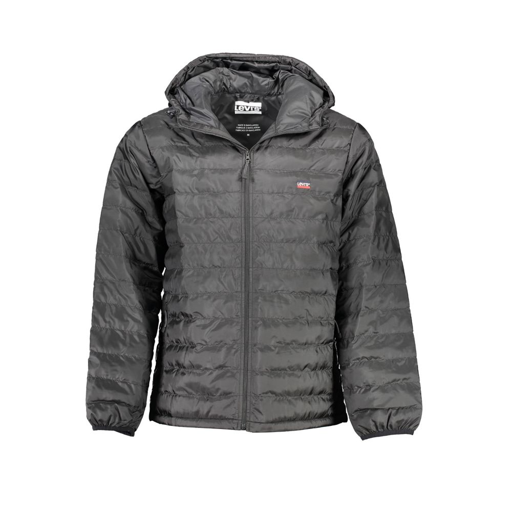 Black Polyester Jacket - ventzia