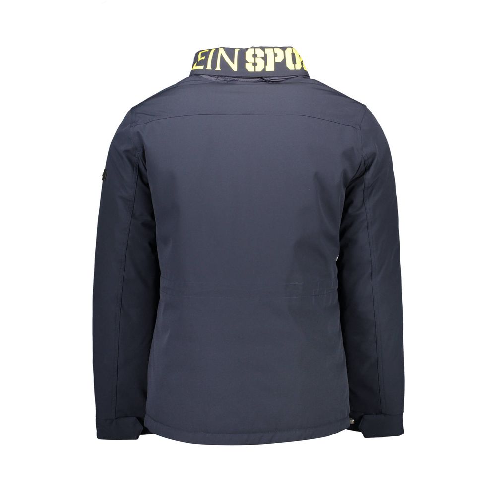 Blue Polyester Jacket - ventzia