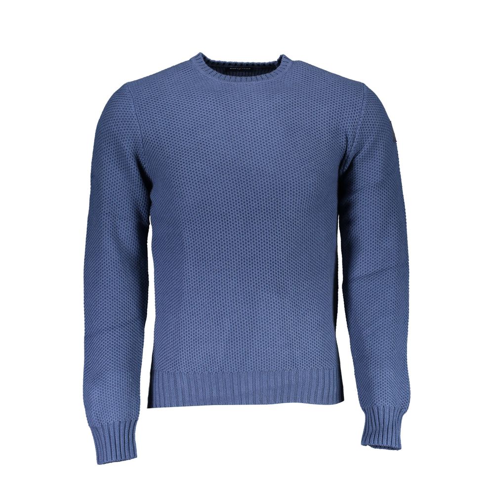 Blue Cotton Sweater - ventzia
