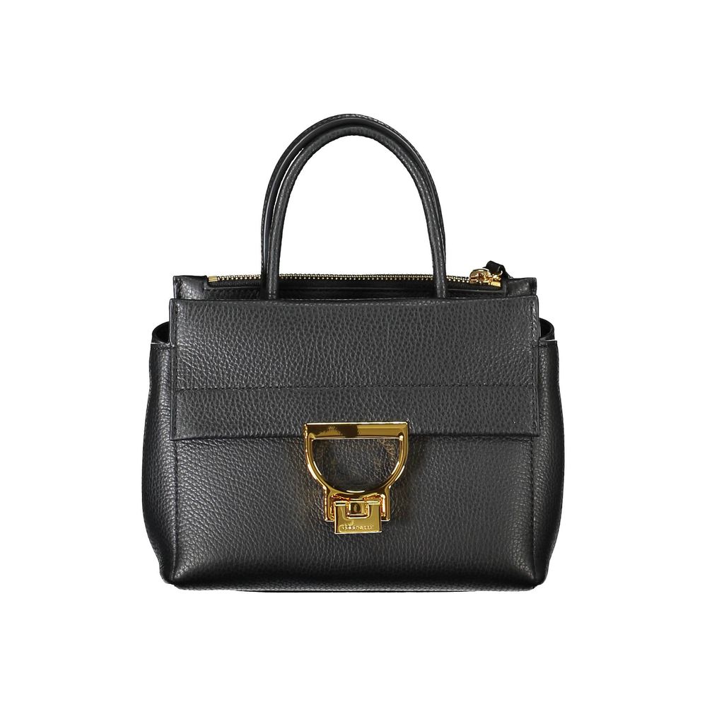 Black Leather Handbag - ventzia