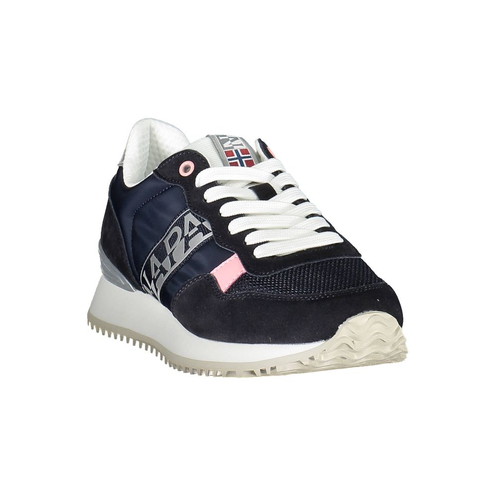 Blue Polyester Sneaker - ventzia