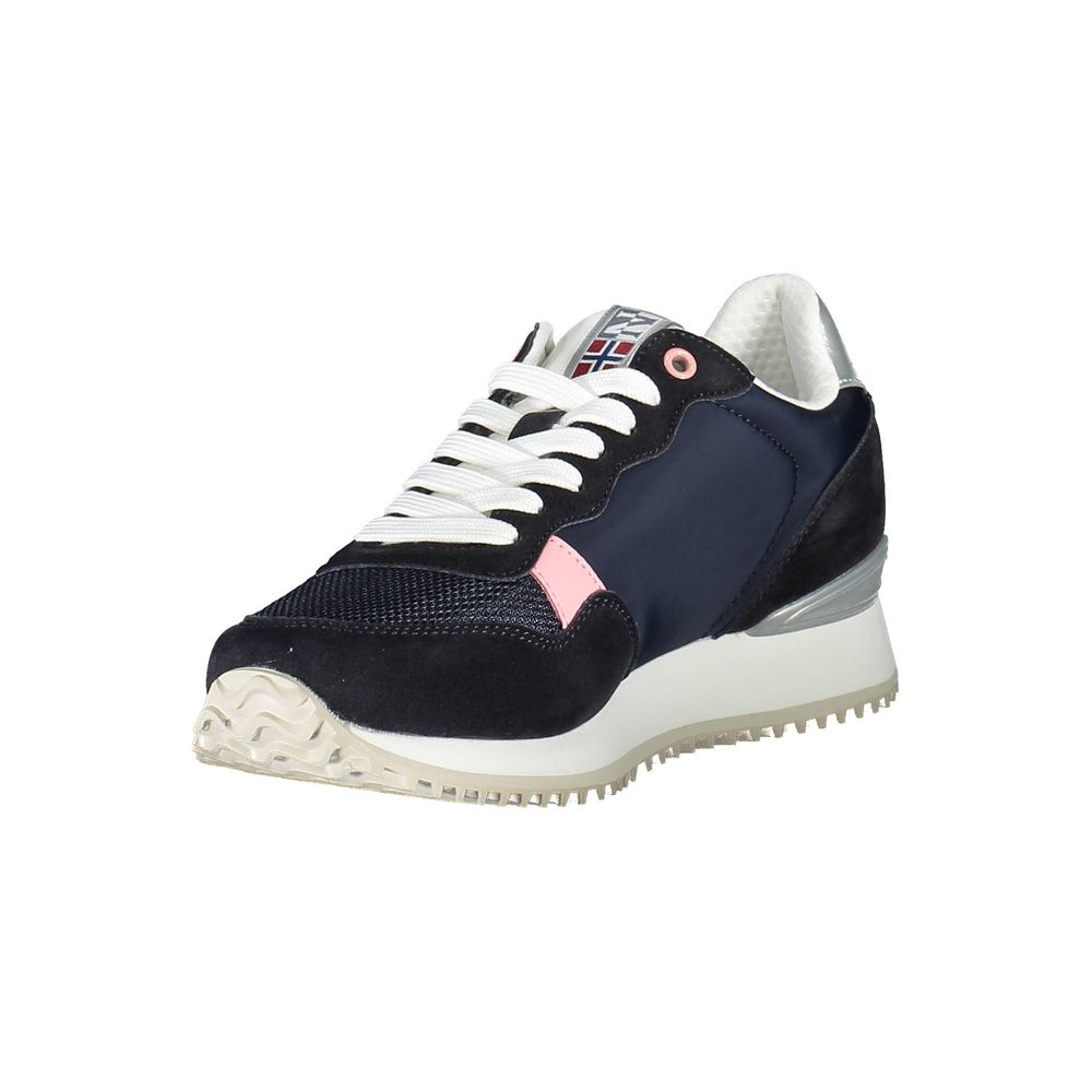 Blue Polyester Sneaker - ventzia