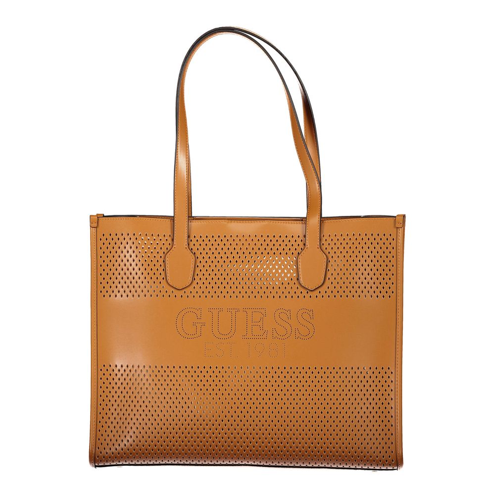 Brown Polyethylene Handbag - ventzia