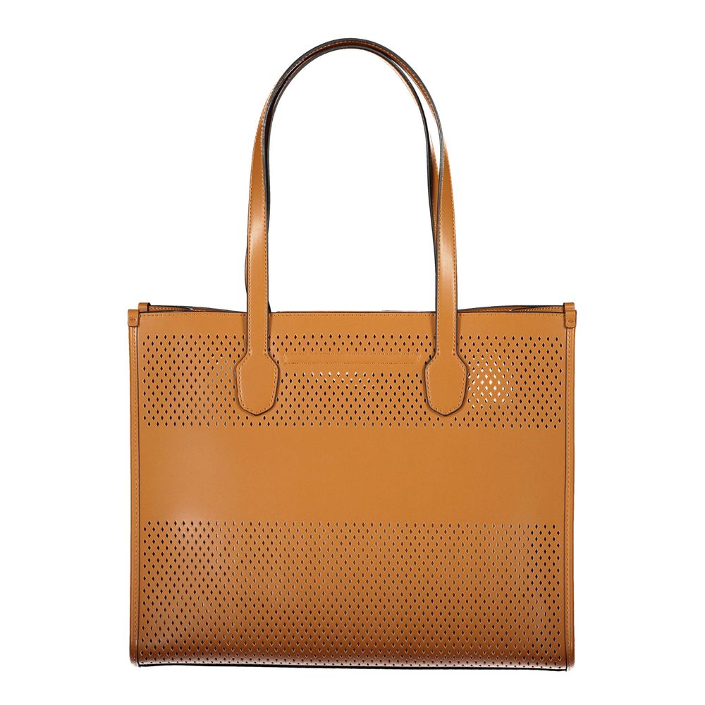 Brown Polyethylene Handbag - ventzia