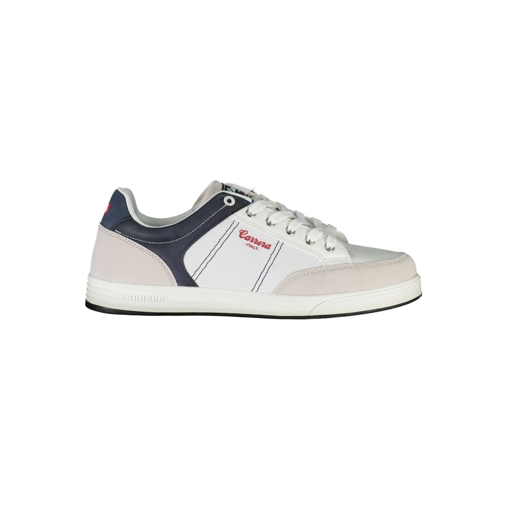 White Polyester Sneaker - ventzia