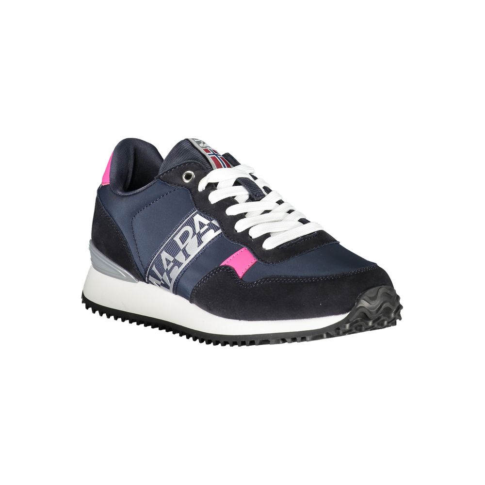 Blue Polyester Sneaker - ventzia