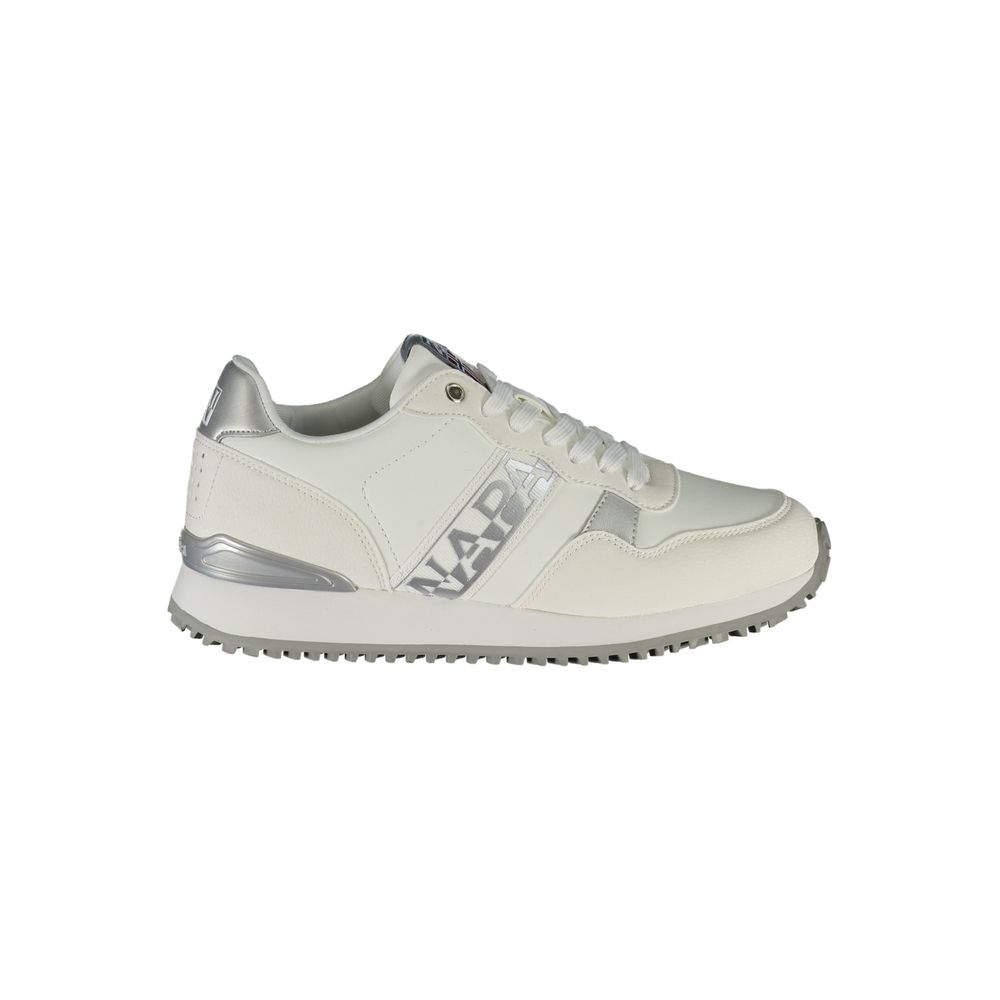White Polyester Sneaker - ventzia