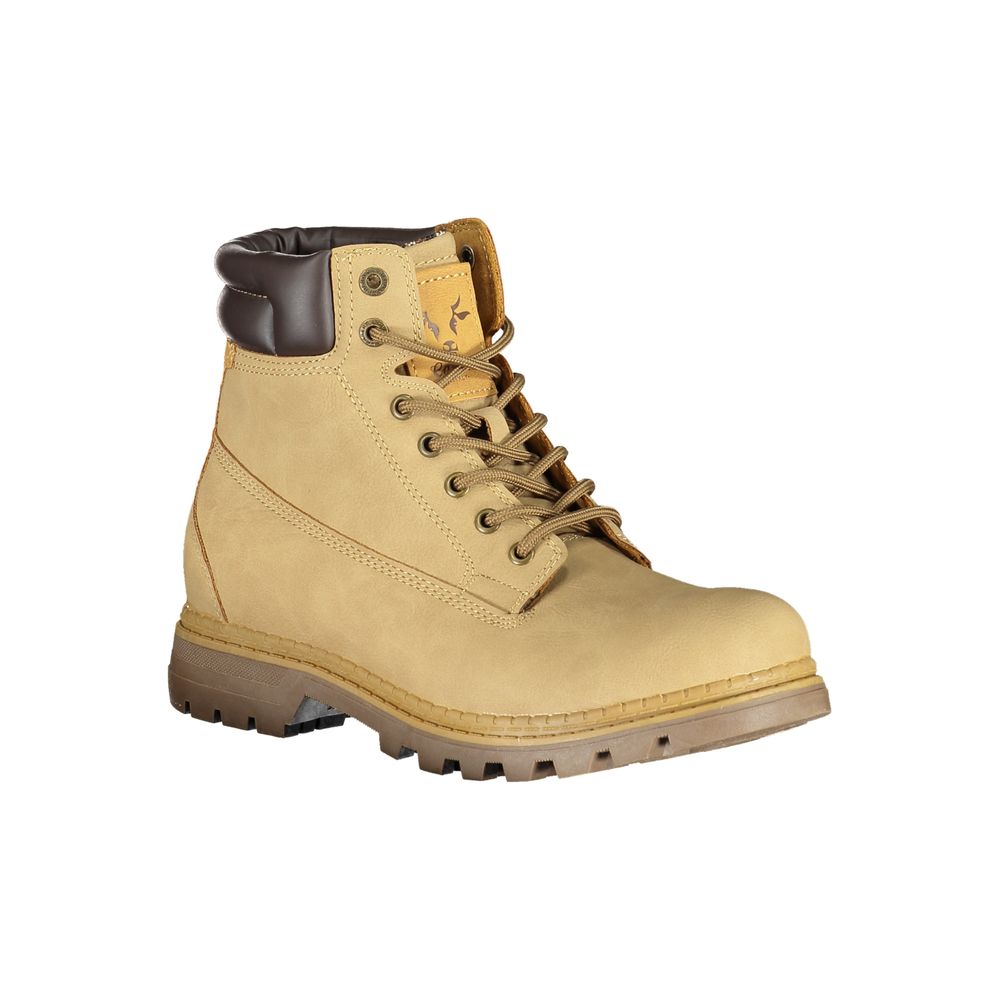 Beige Polyester Boot - ventzia