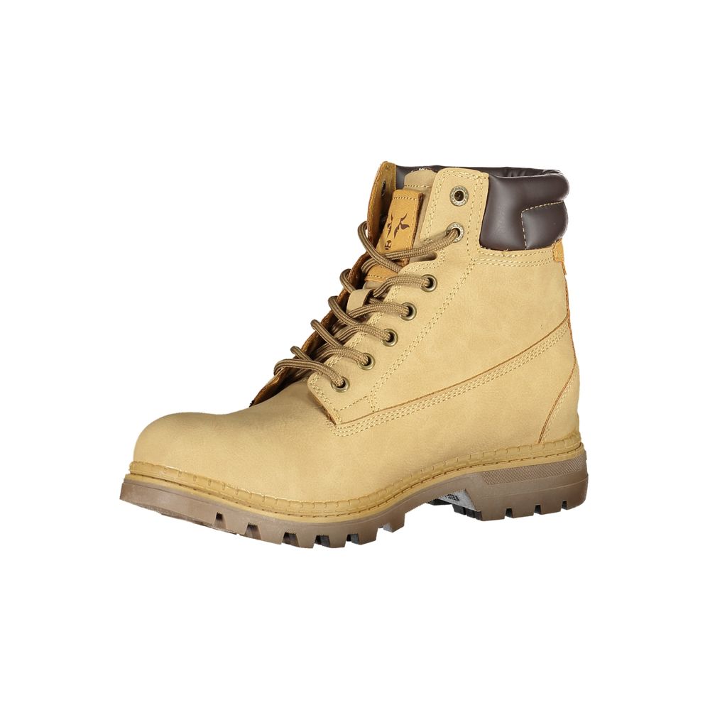 Beige Polyester Boot - ventzia