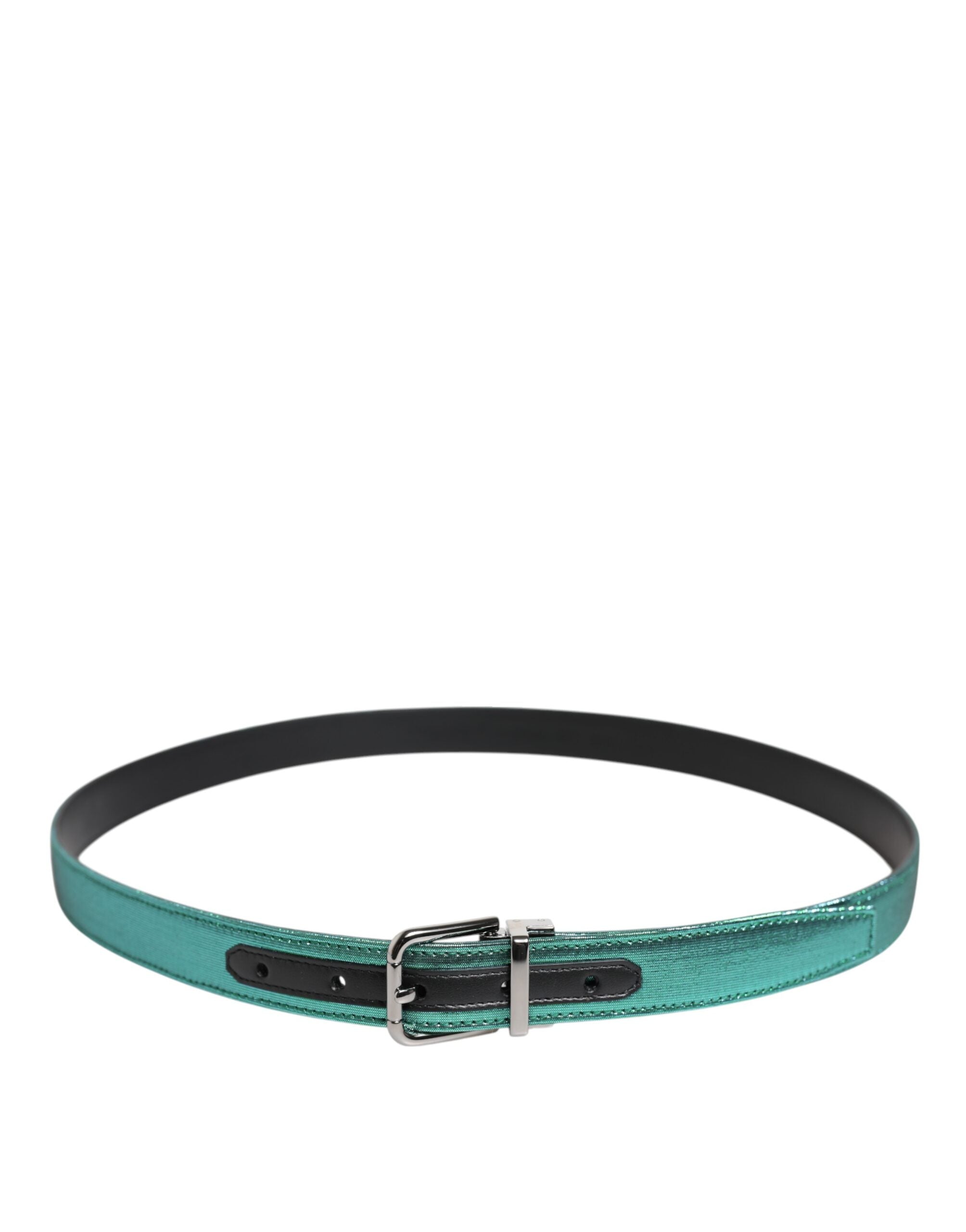 Green Black Polyester Metal Buckle Belt - ventzia