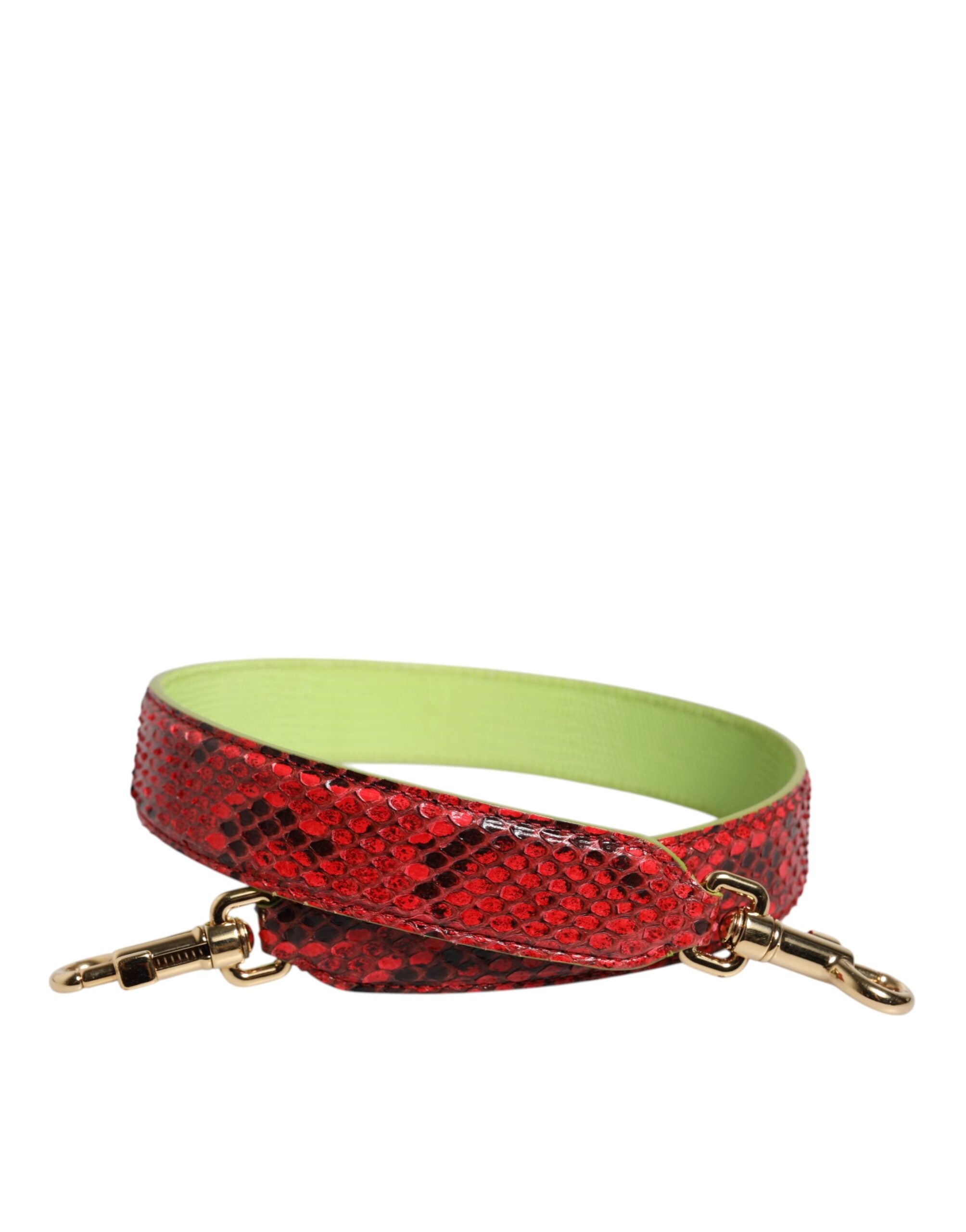 Red Exotic Leather Handbag Accessory Shoulder Strap - ventzia