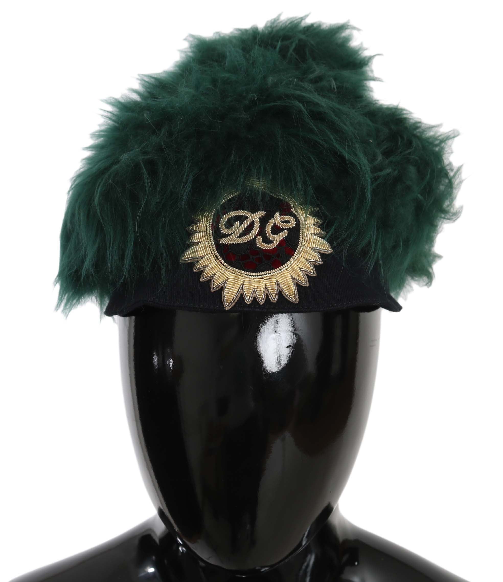 Elegant Emerald Cashmere Cloche Cap - ventzia
