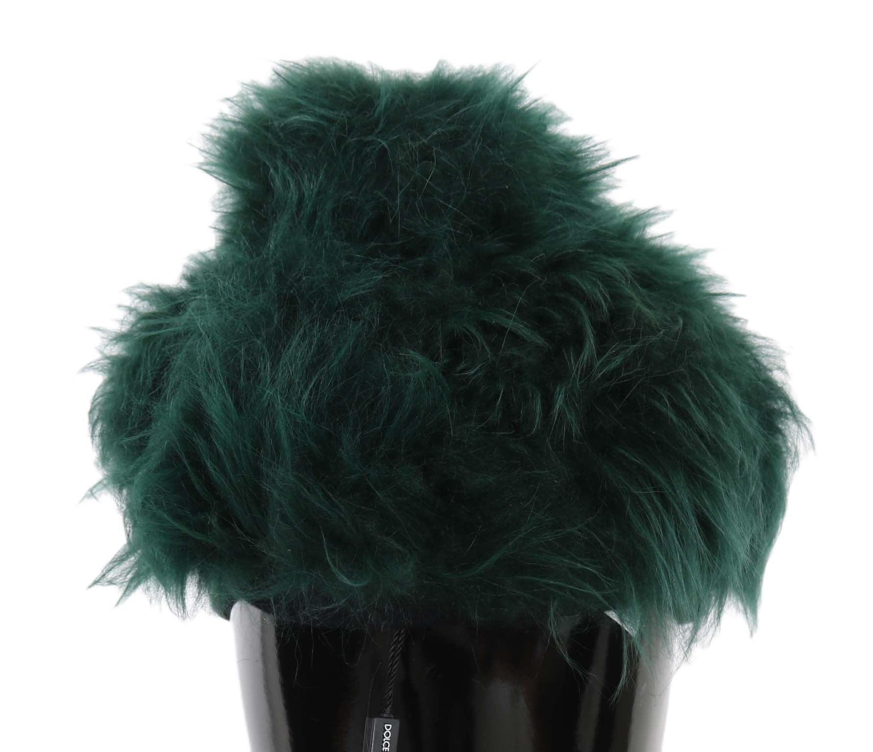 Elegant Emerald Cashmere Cloche Cap - ventzia