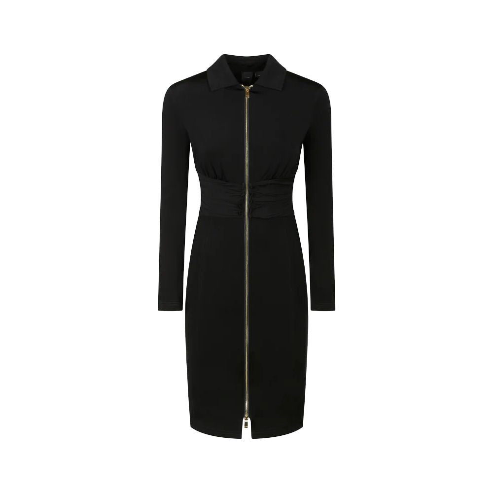 Black Viscose Dress - ventzia