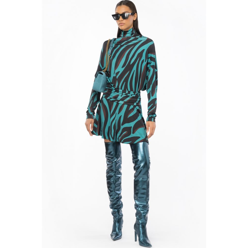 Green Viscose Dress - ventzia