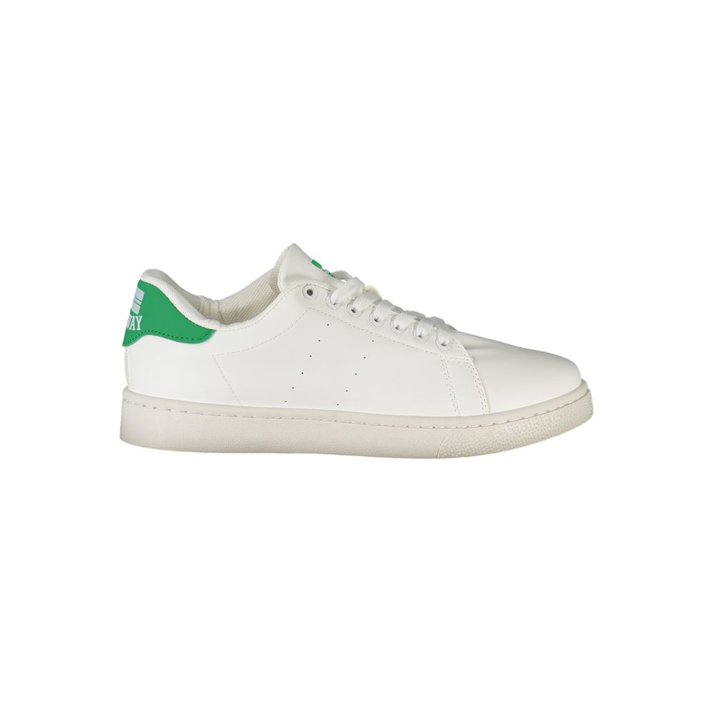 White Polyurethane Men's Sneaker - ventzia