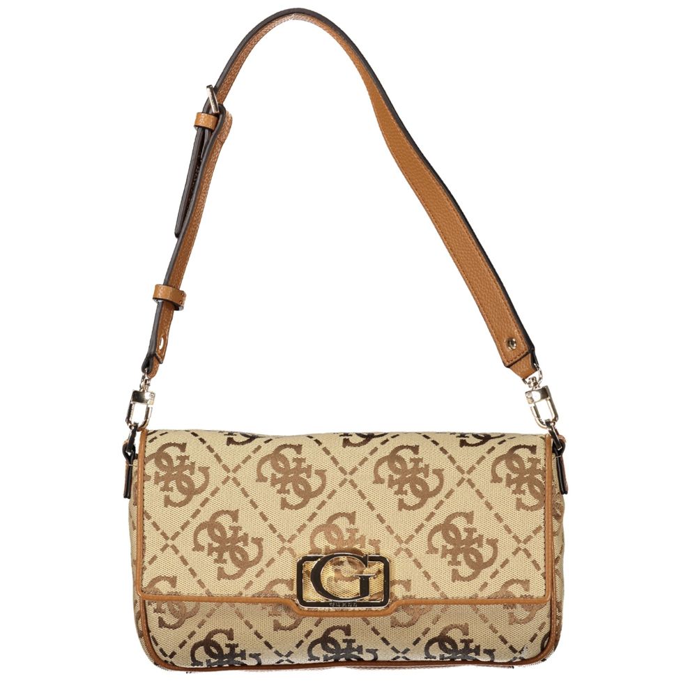 Beige Polyester Handbag