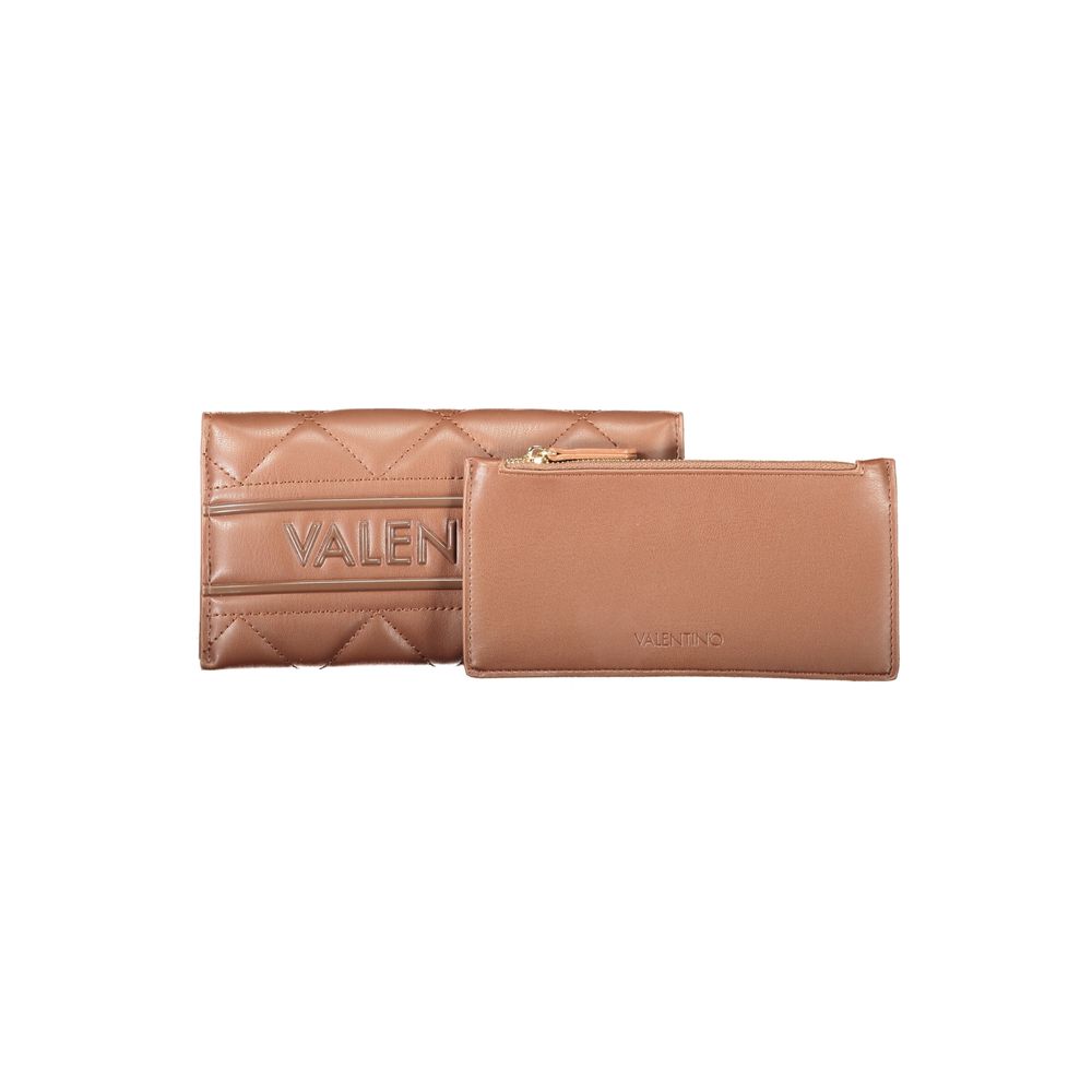 Brown Polyethylene Women Wallet - ventzia
