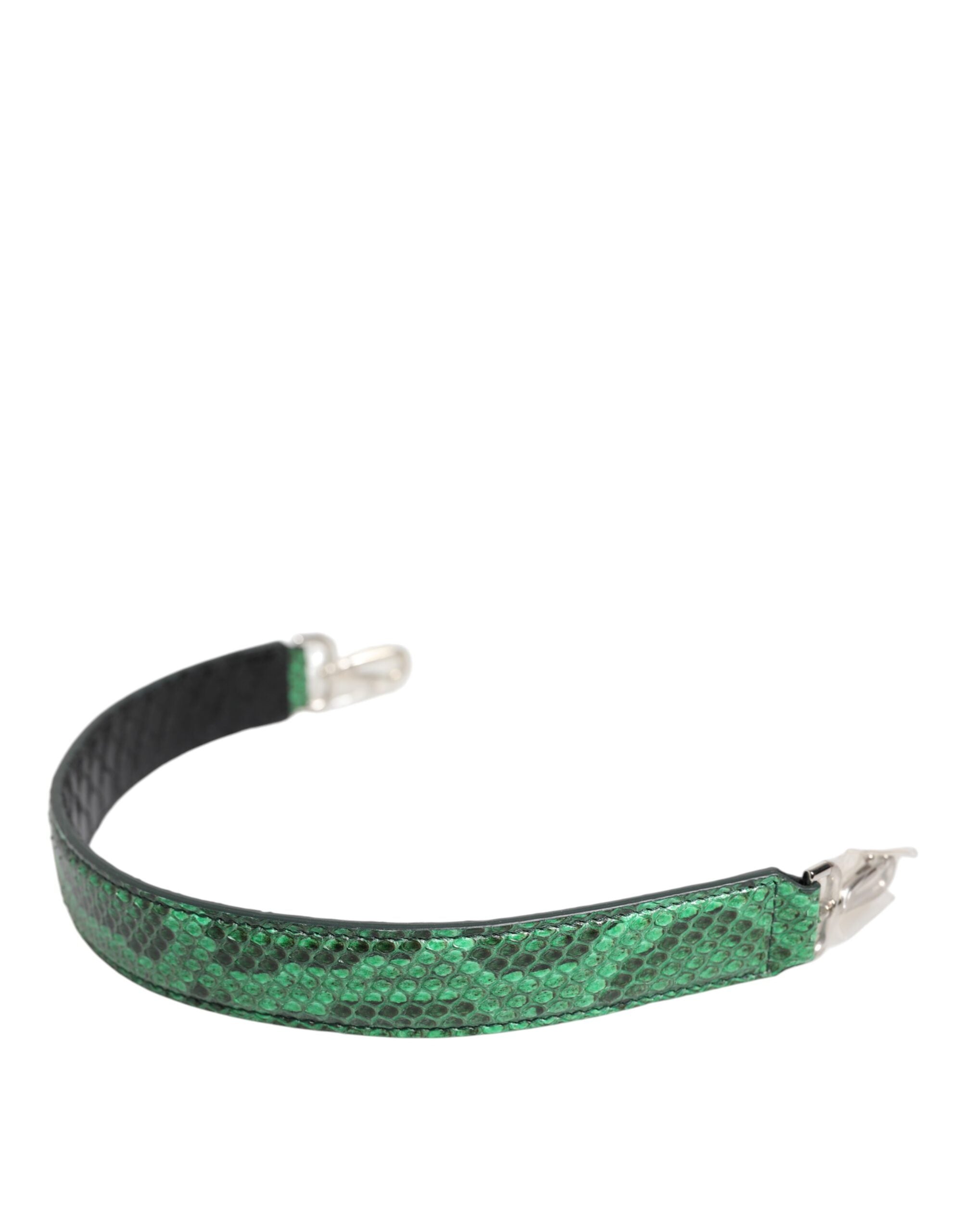 Black Green Exotic Leather Bag Shoulder Strap - ventzia