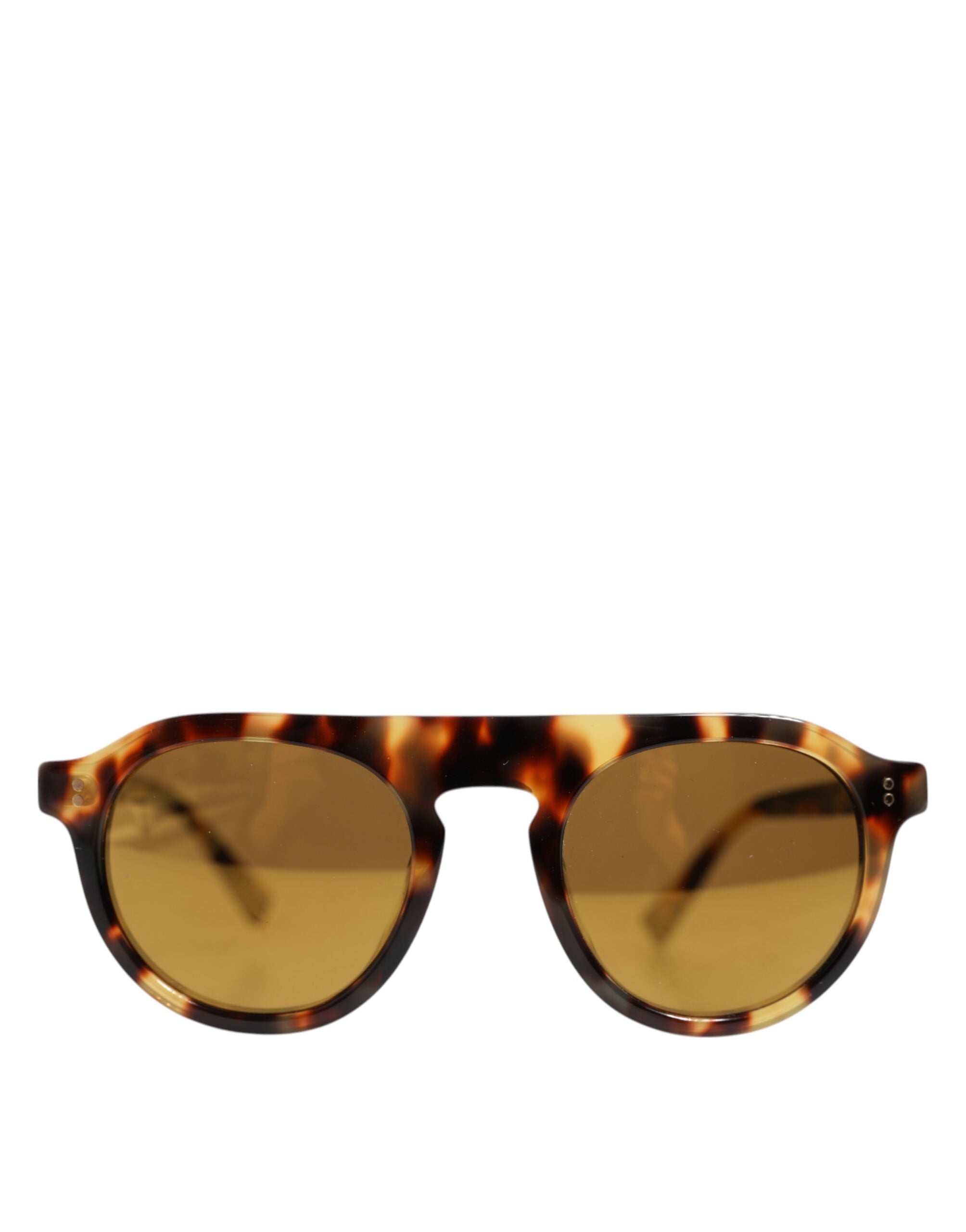 Brown Acetate Round Leopard Print Eyewear Sunglasses - ventzia