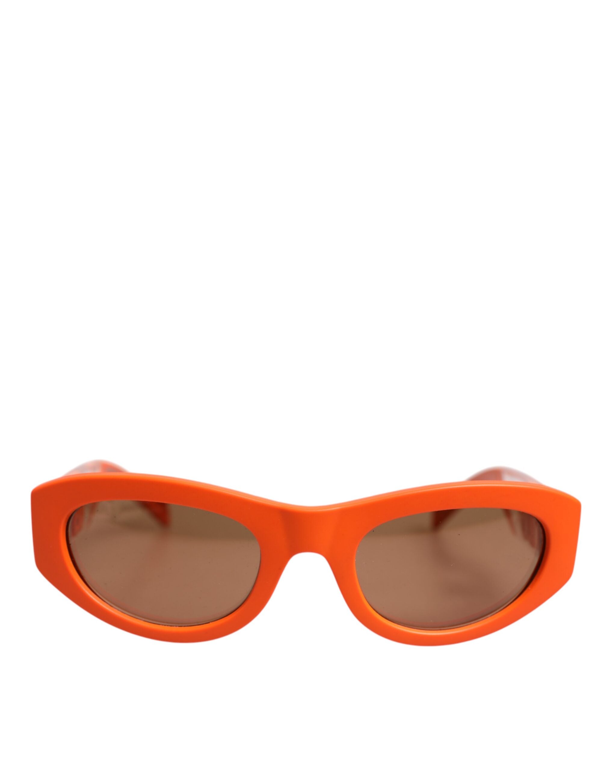 Orange Reborn To Live Oval Frame Logo Eyewear Sunglasses - ventzia