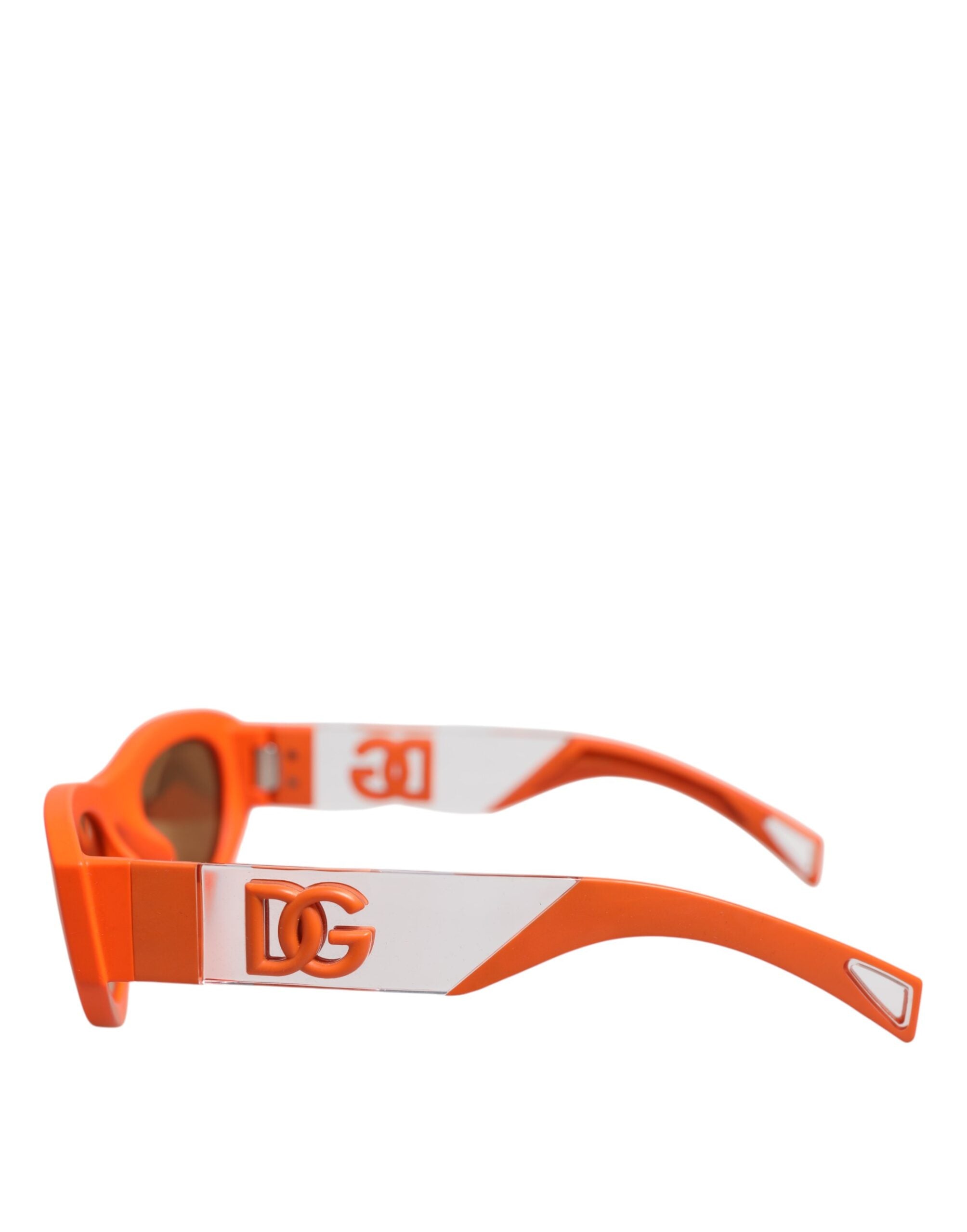 Orange Reborn To Live Oval Frame Logo Eyewear Sunglasses - ventzia