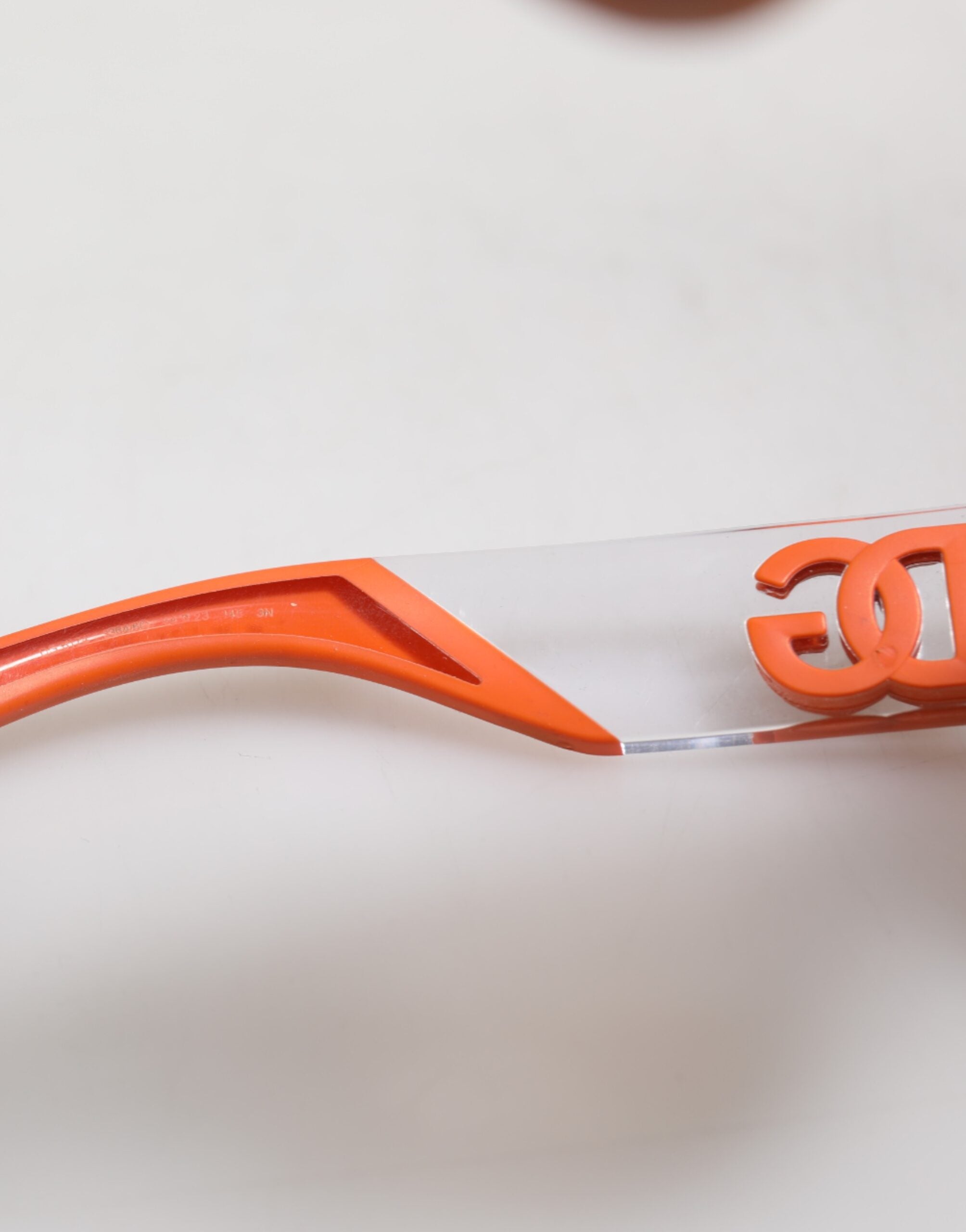 Orange Reborn To Live Oval Frame Logo Eyewear Sunglasses - ventzia
