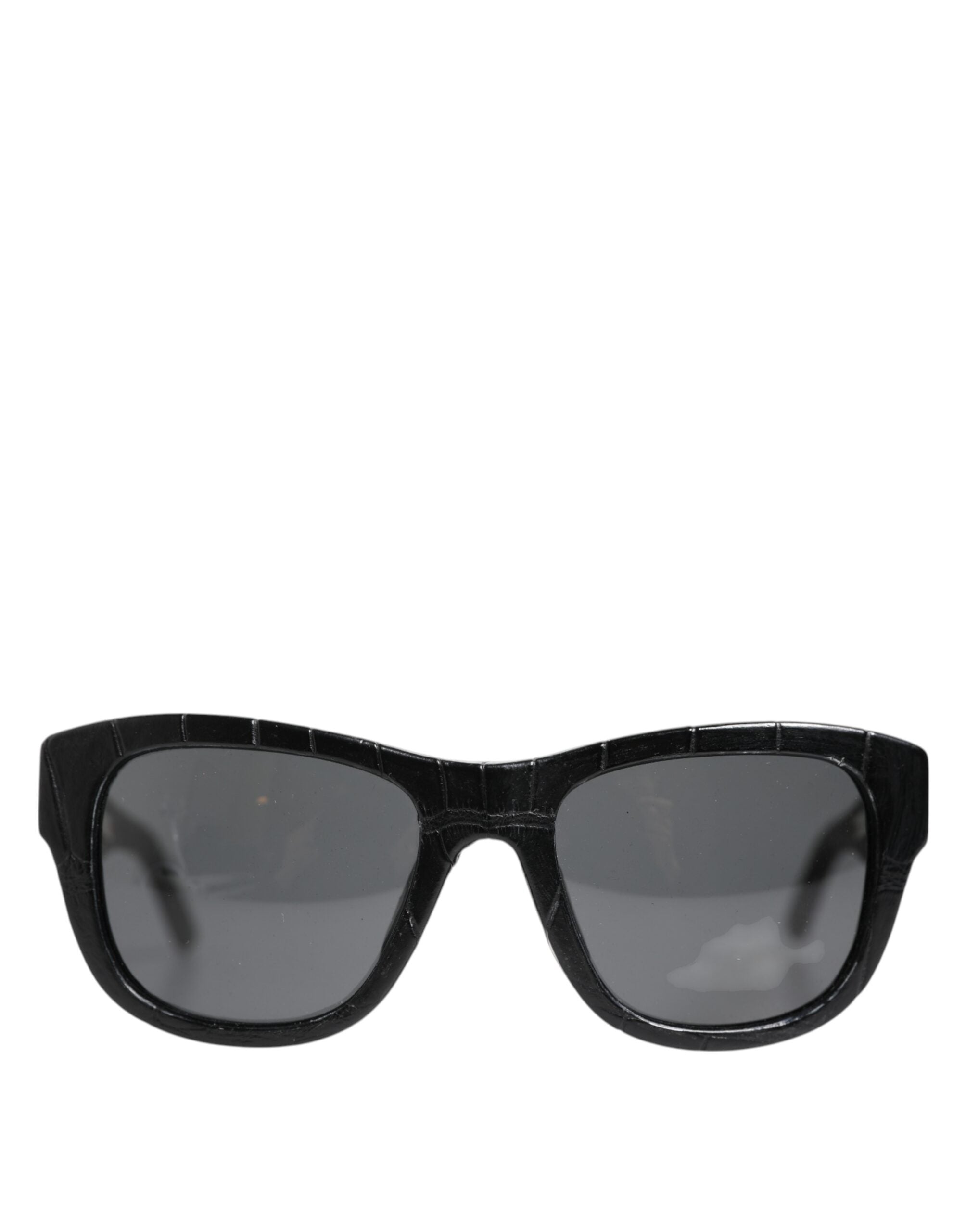 Black Leather Frame DG4177 Tinted Lens Sunglasses - ventzia