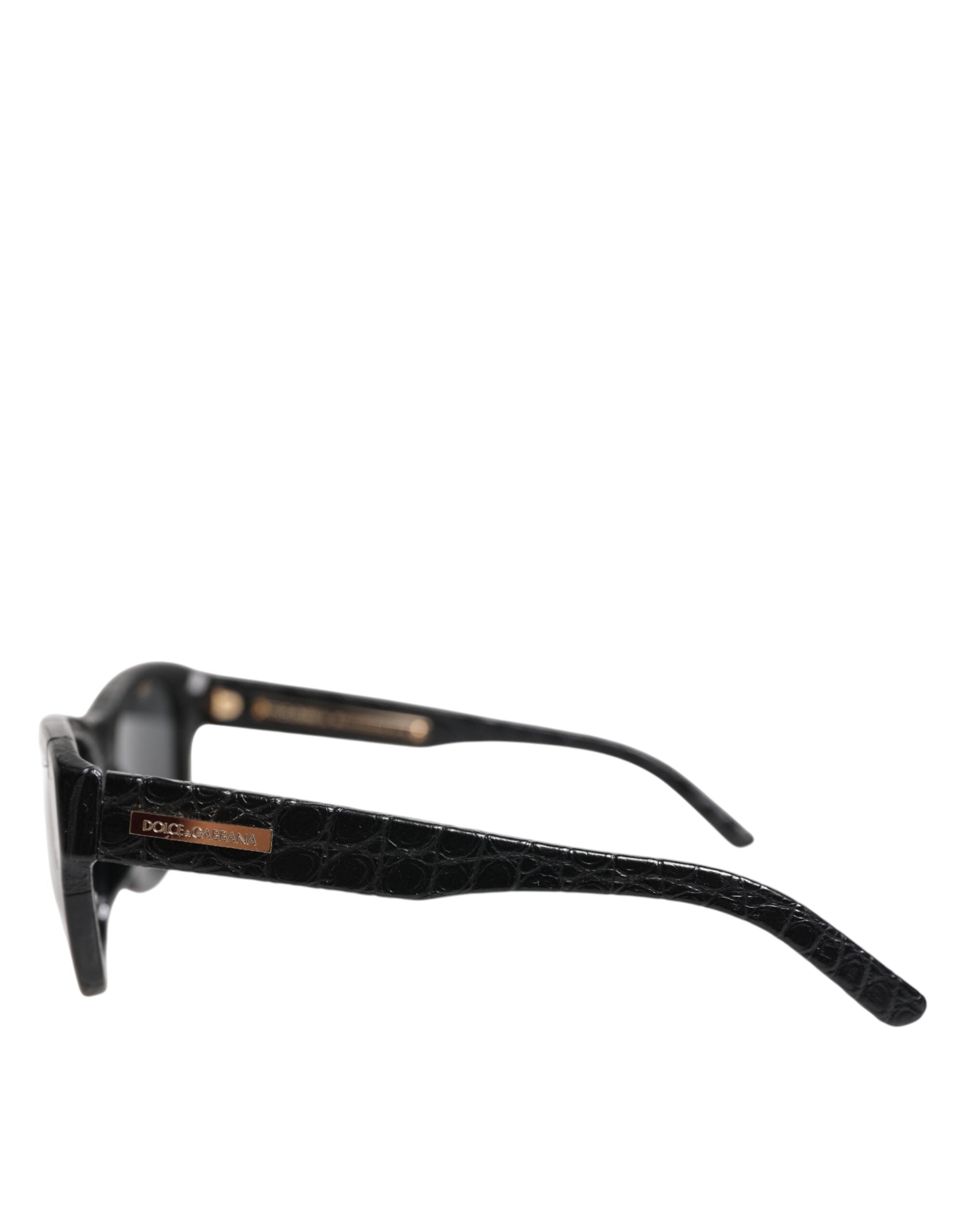 Black Leather Frame DG4177 Tinted Lens Sunglasses - ventzia