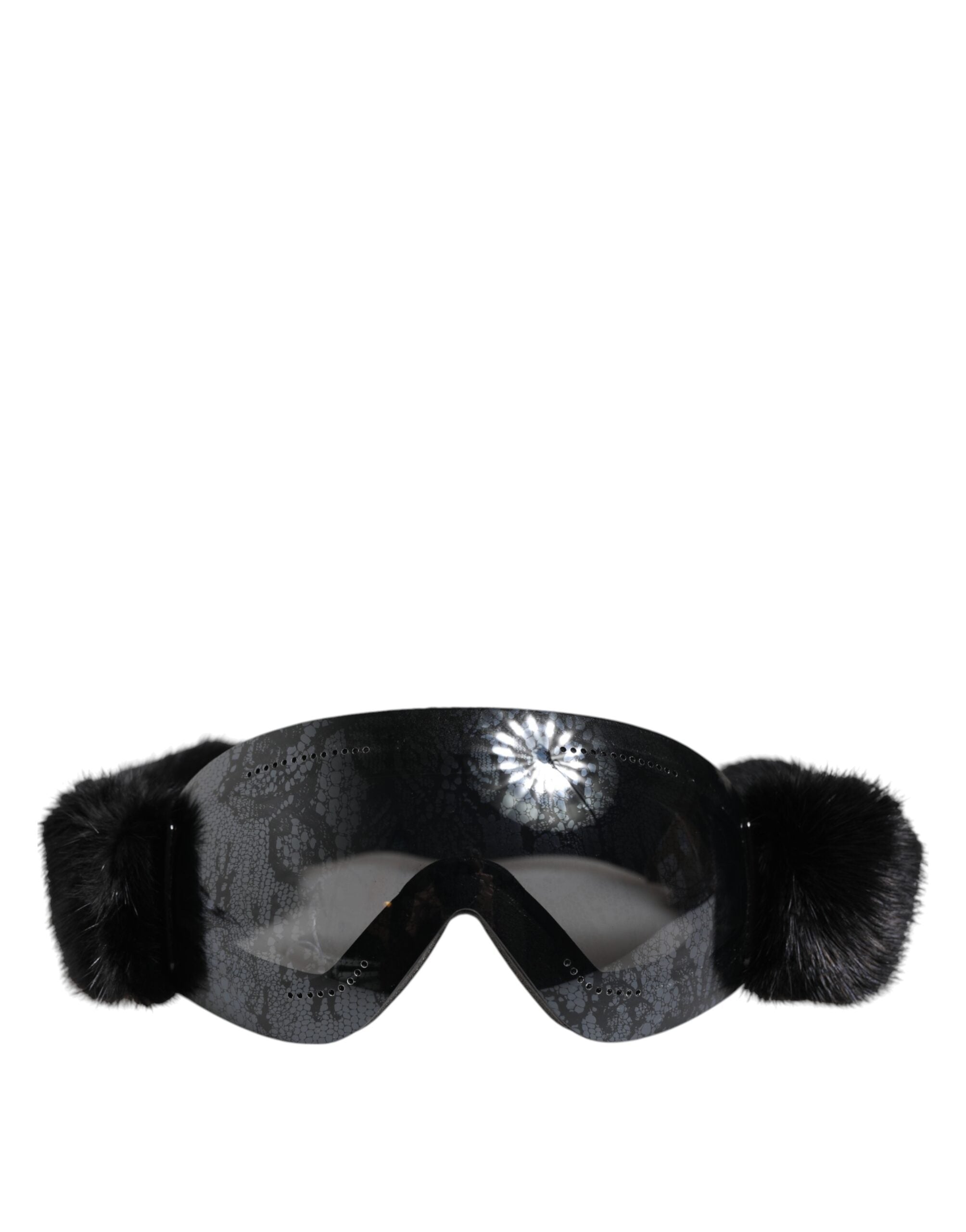 Black Bi0759 Lace Mirrored Ski Goggles Mask Sunglasses - ventzia