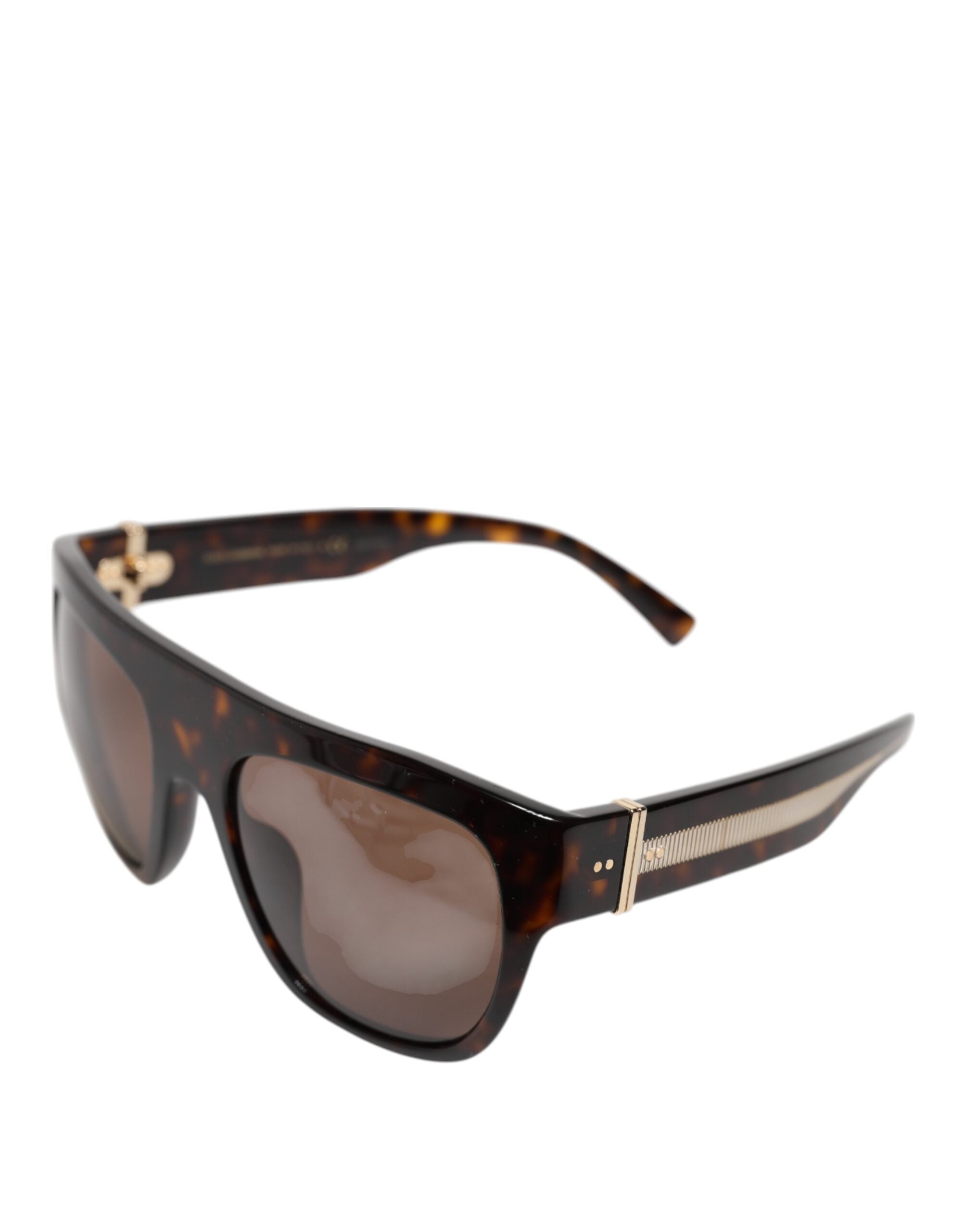 Dark Brown Havana DG4398F Square Frame Eyewear Sunglasses - ventzia