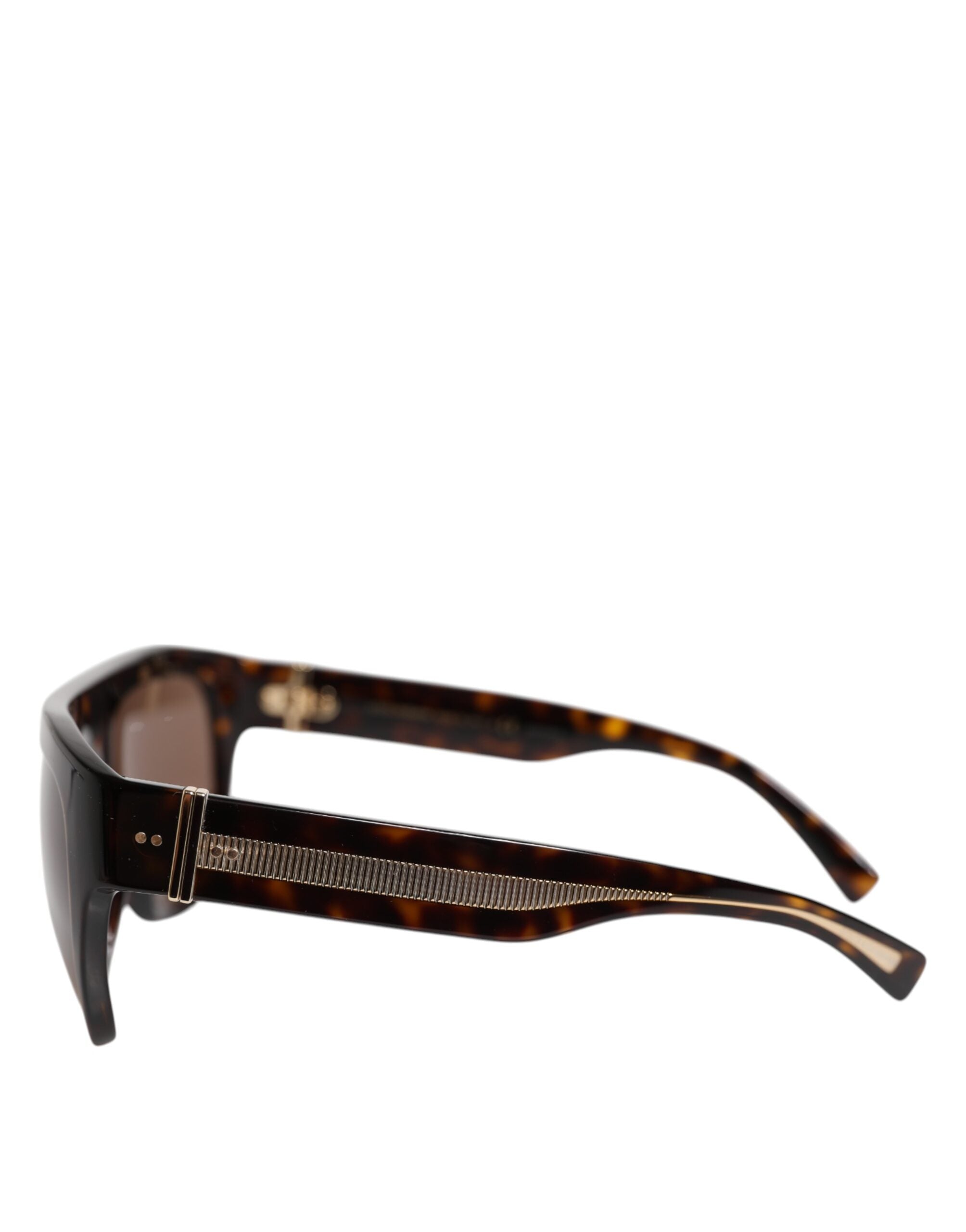 Dark Brown Havana DG4398F Square Frame Eyewear Sunglasses - ventzia