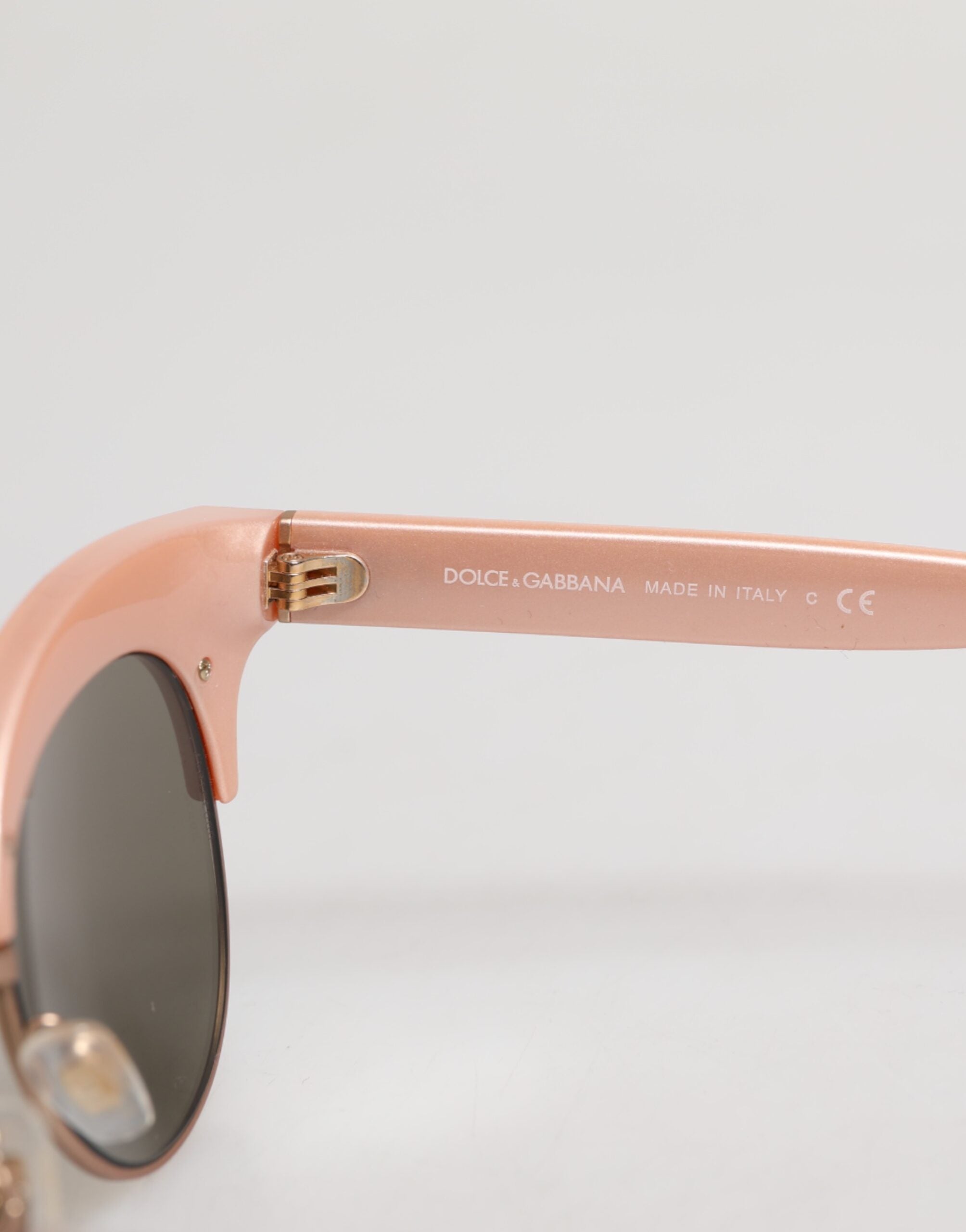 Pink Gold Mirrored Cat Eye DG6109 Sequined Sunglasses - ventzia