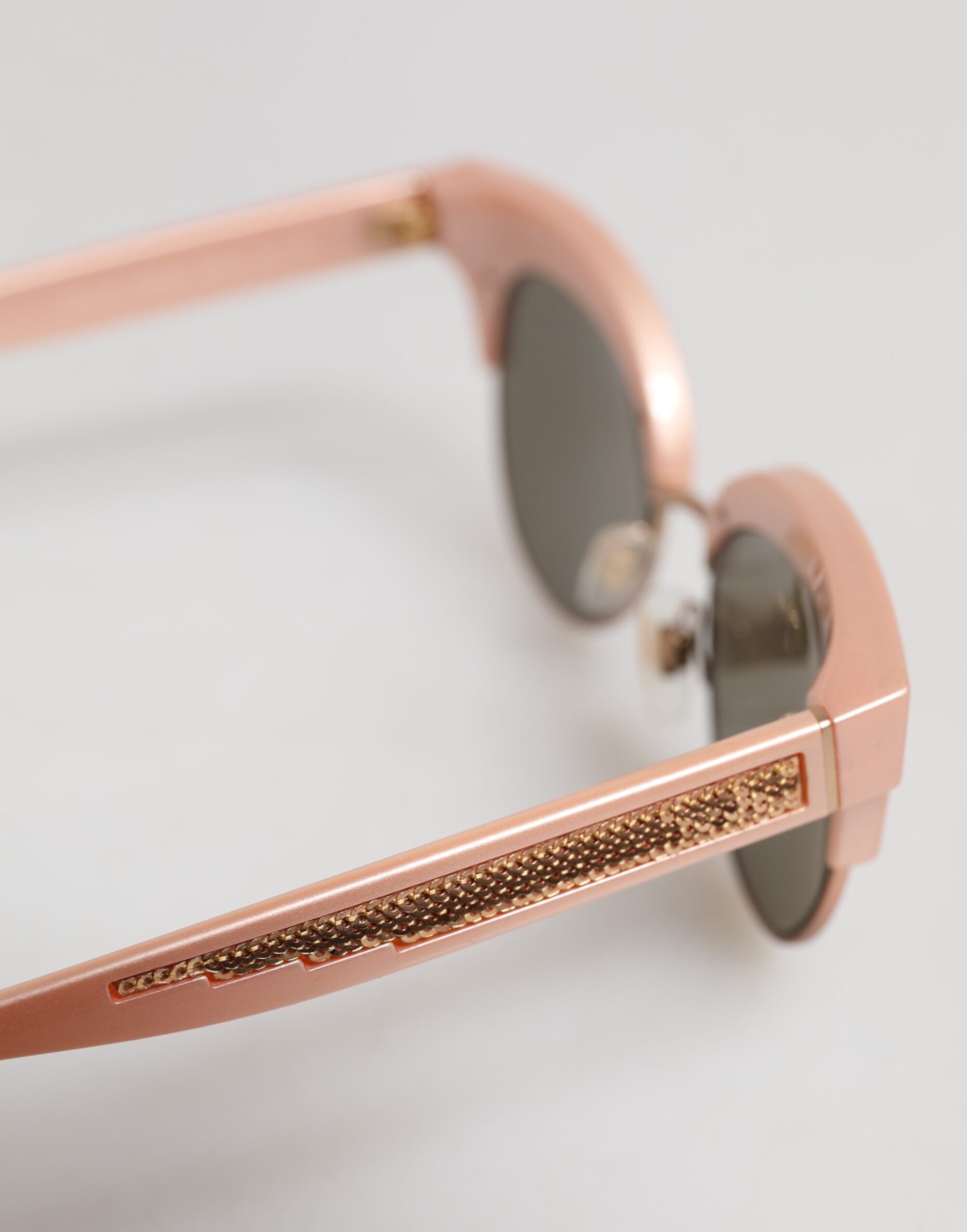 Pink Gold Mirrored Cat Eye DG6109 Sequined Sunglasses - ventzia