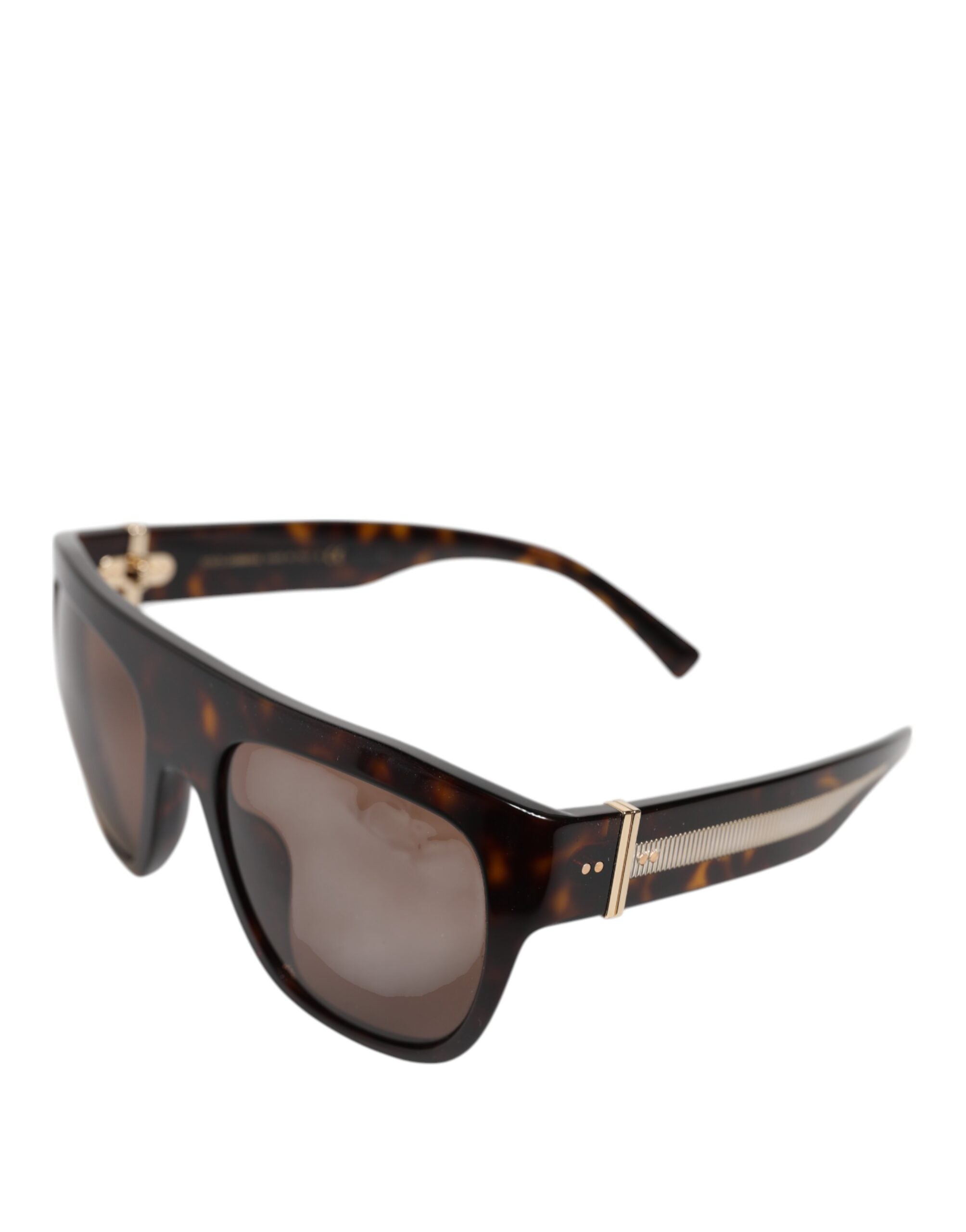 Dark Brown Havana DG4398F Square Frame Eyewear Sunglasses - ventzia