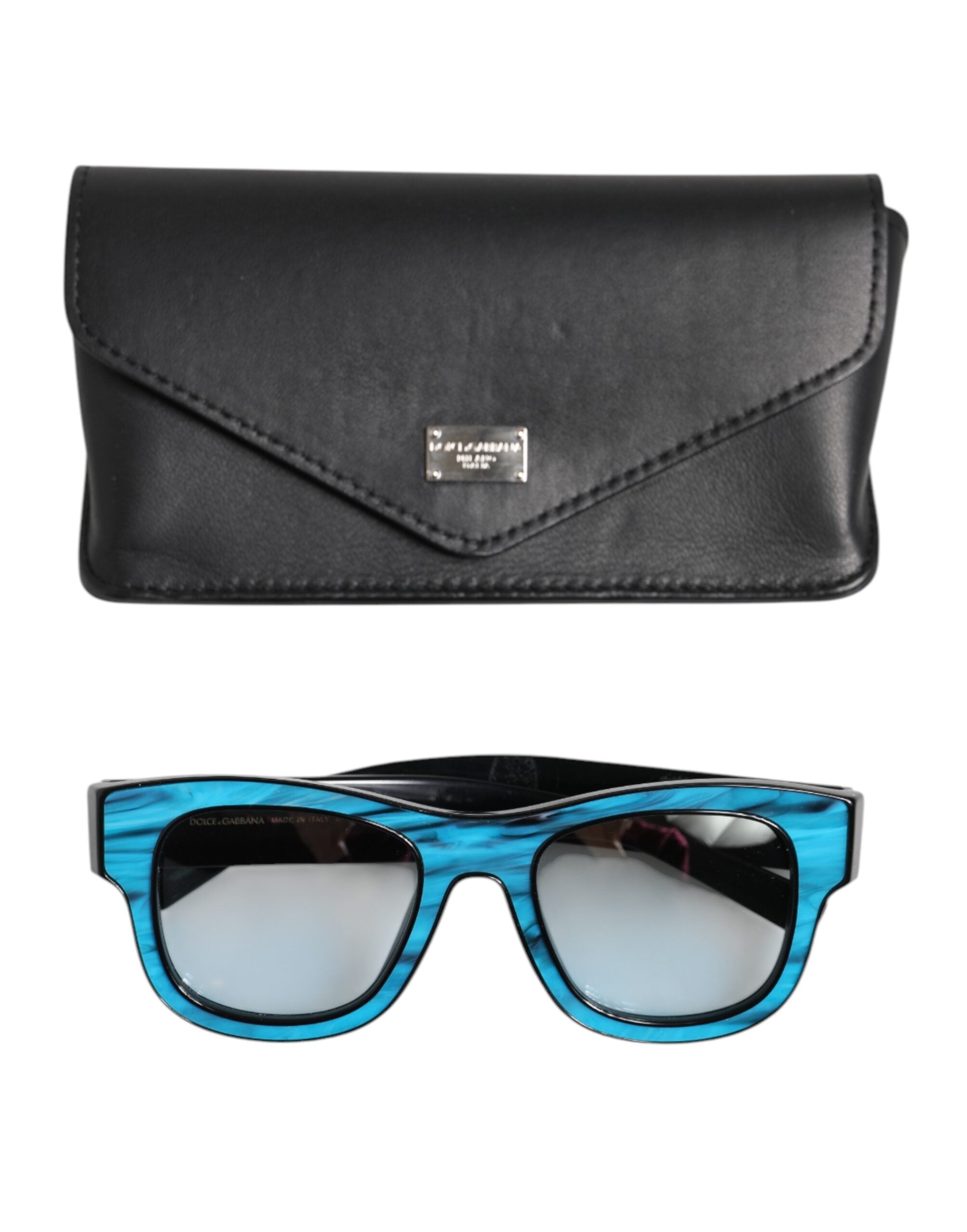 Blue Black Marbled Metal DG2215K Eyewear Sunglasses - ventzia