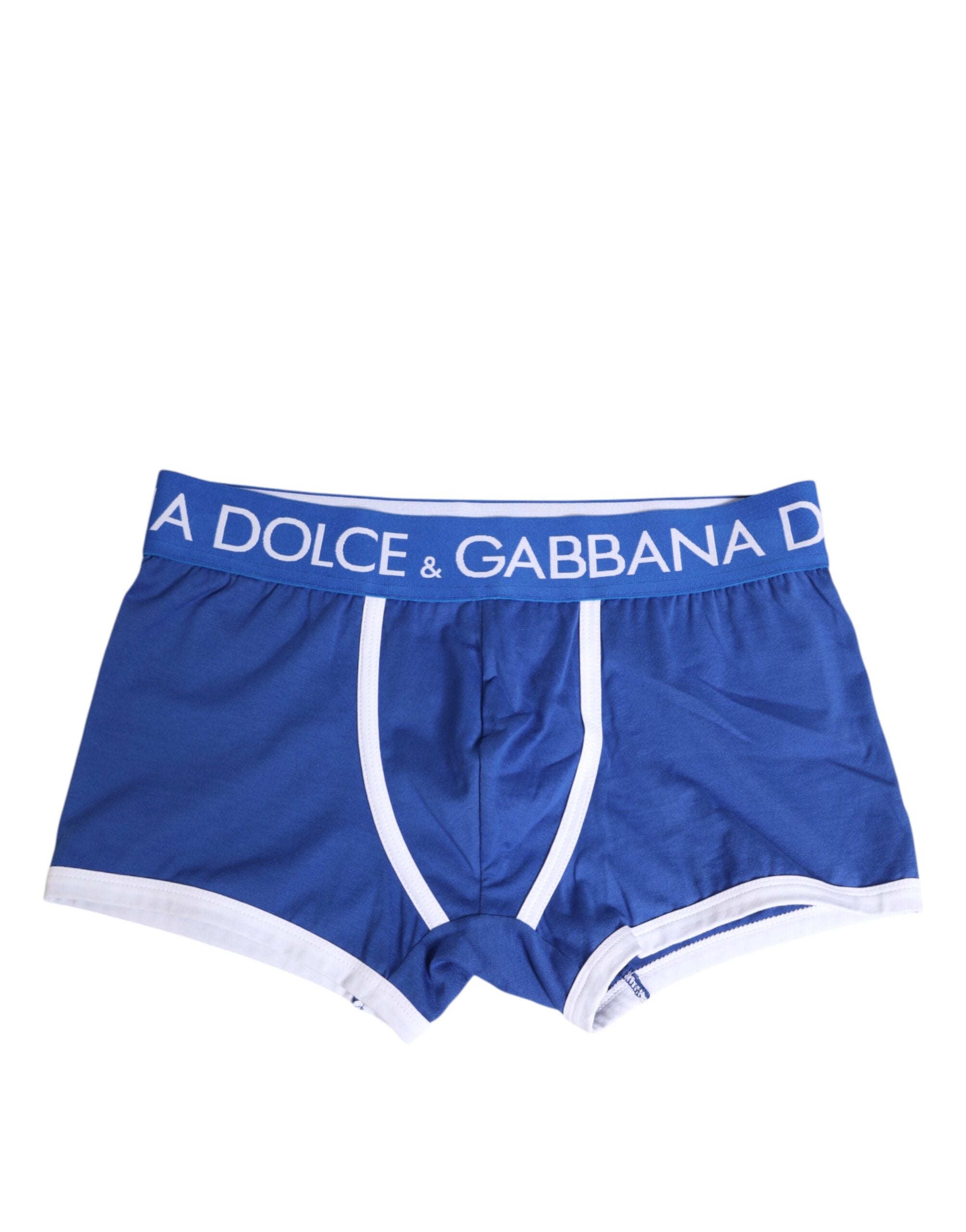 Blue Cotton Stretch Regular Boxer Underwear - ventzia