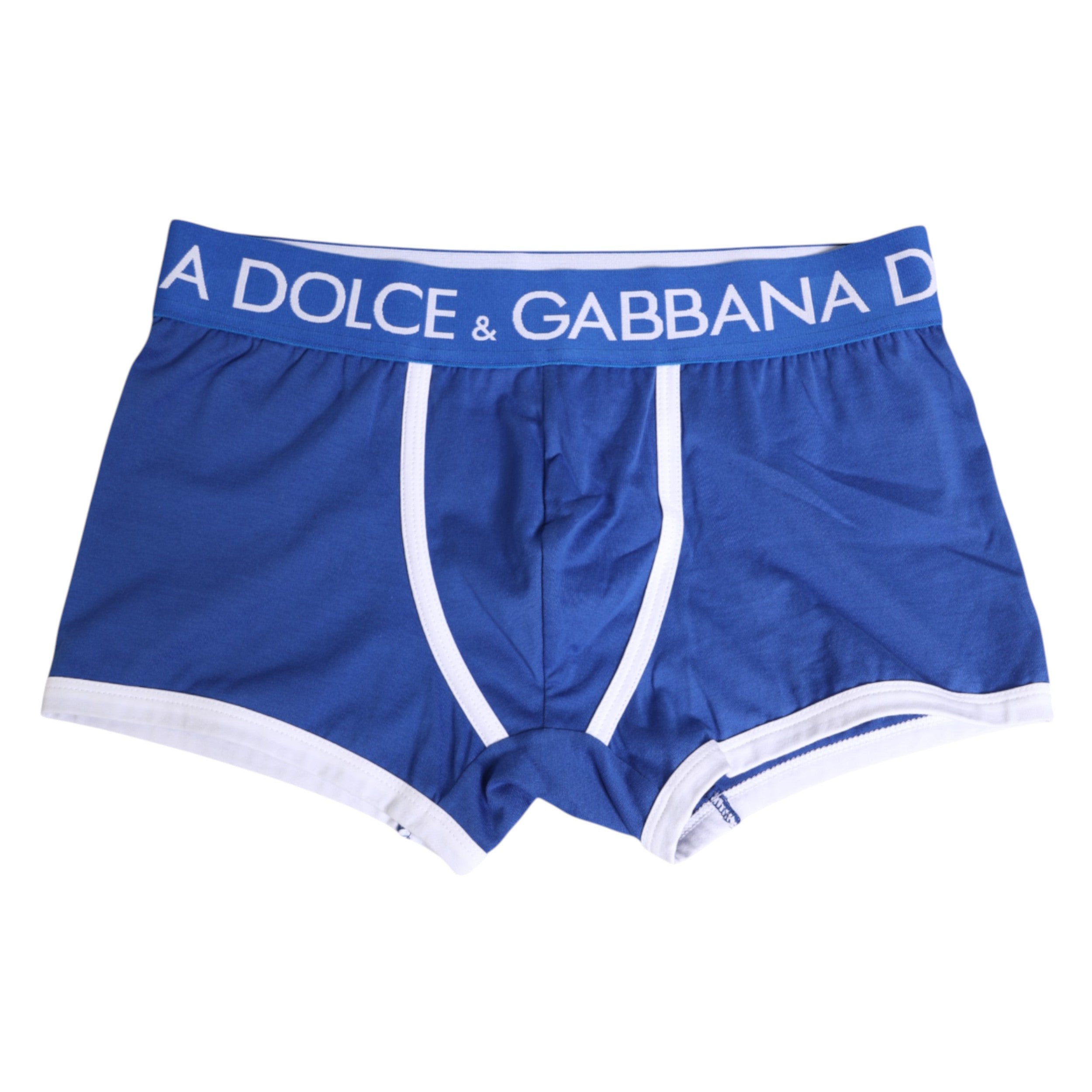Blue Cotton Stretch Regular Boxer Underwear - ventzia