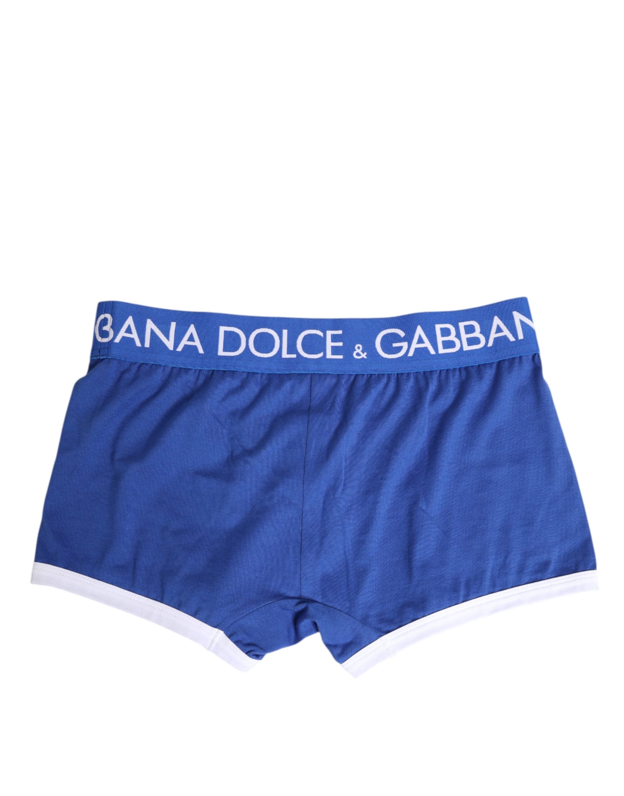 Blue Cotton Stretch Regular Boxer Underwear - ventzia