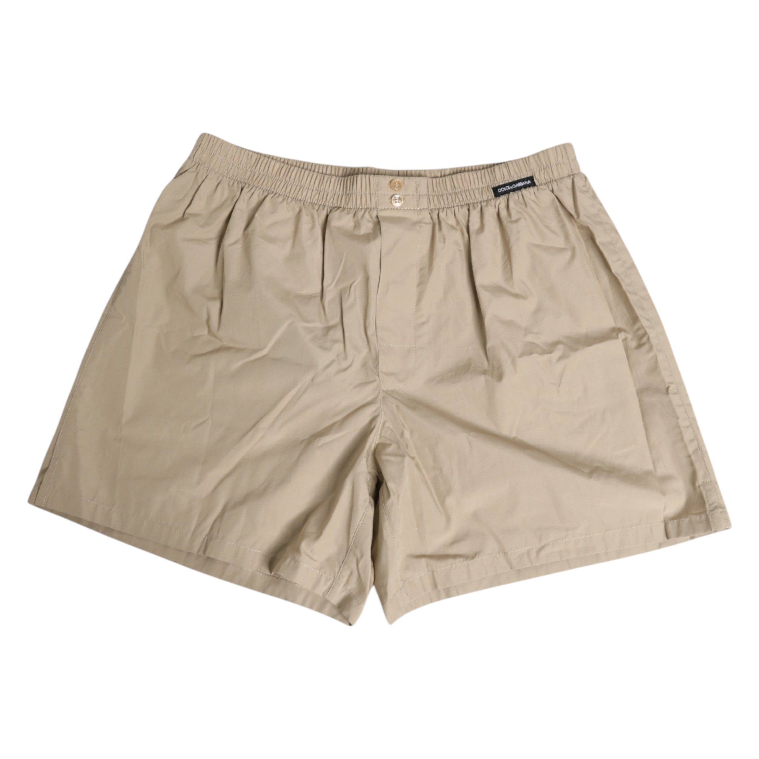 Beige Cotton Regular Boxer Shorts Underwear - ventzia