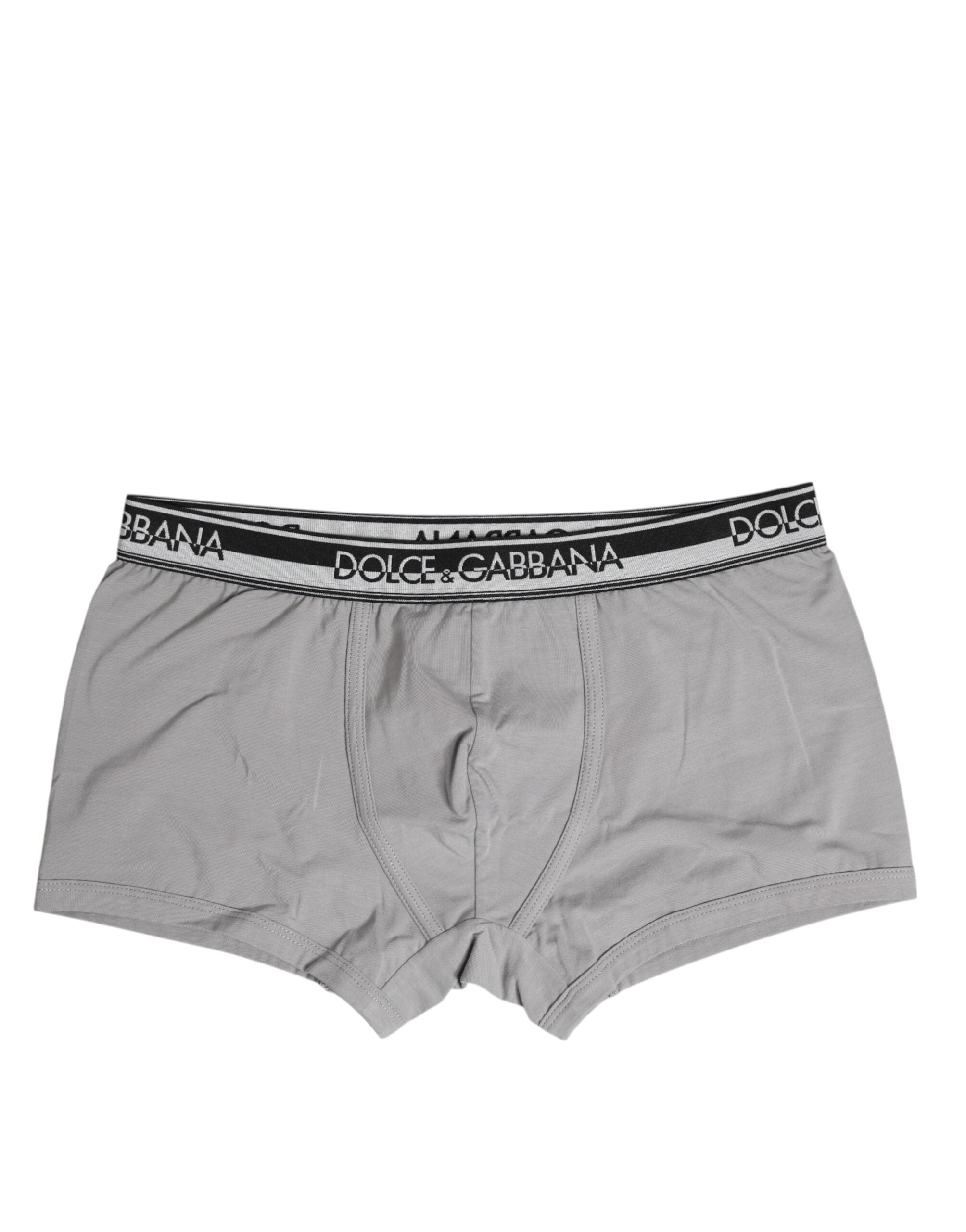 Gray Cotton Stretch Regular Boxer Underwear - ventzia