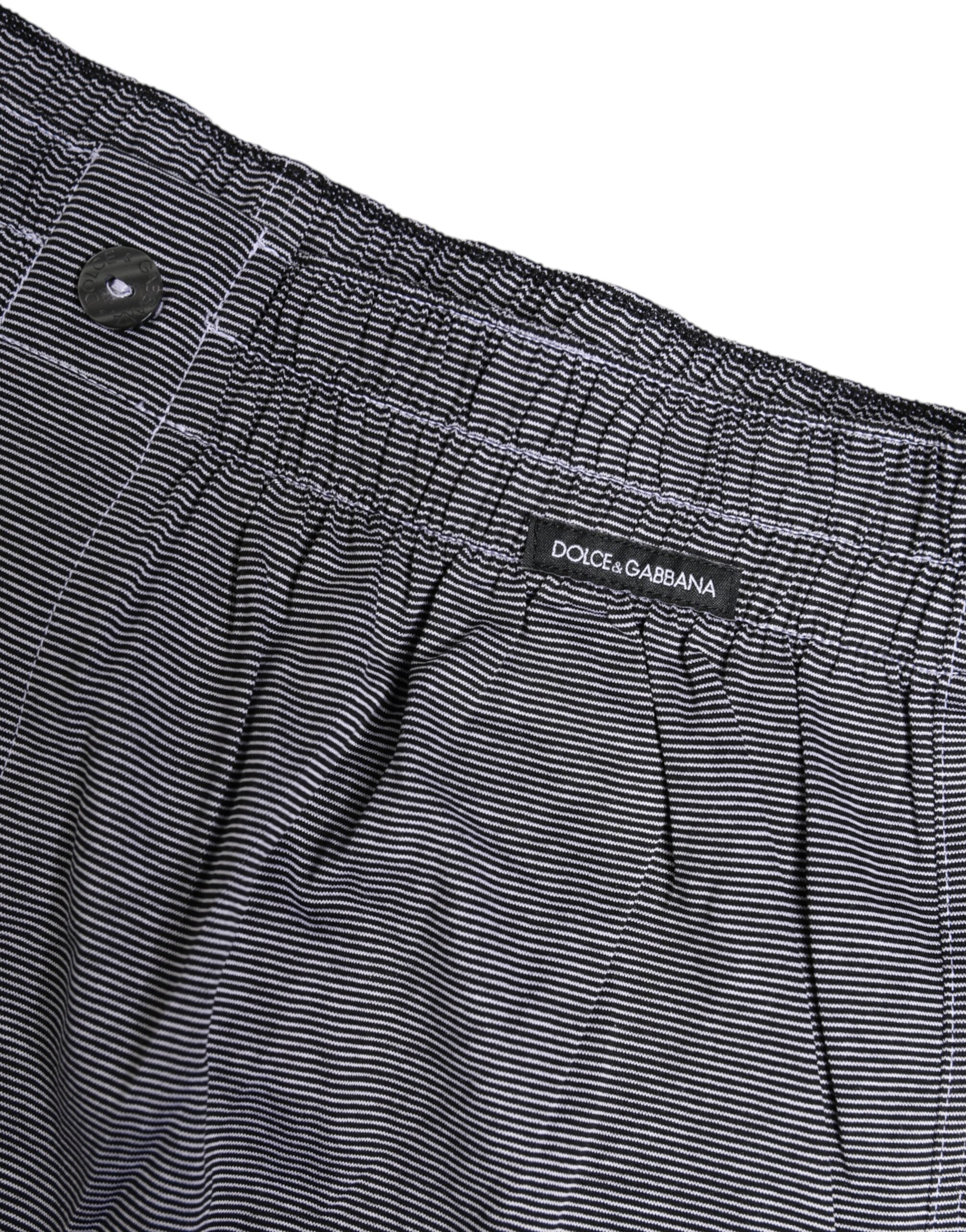 Gray Striped Cotton Regular Boxer Underwear - ventzia