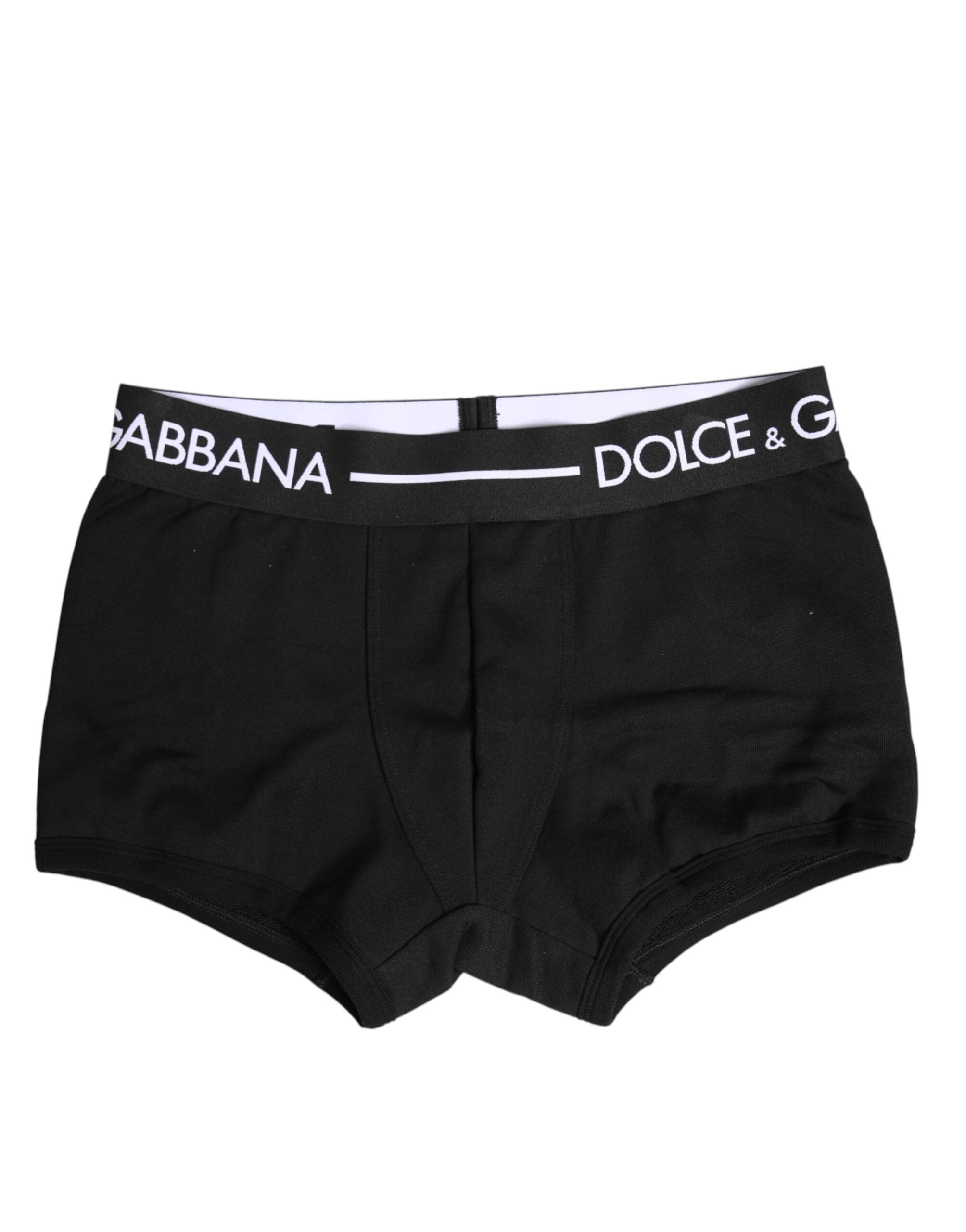 Black Cotton Stretch Regular Boxer Underwear - ventzia