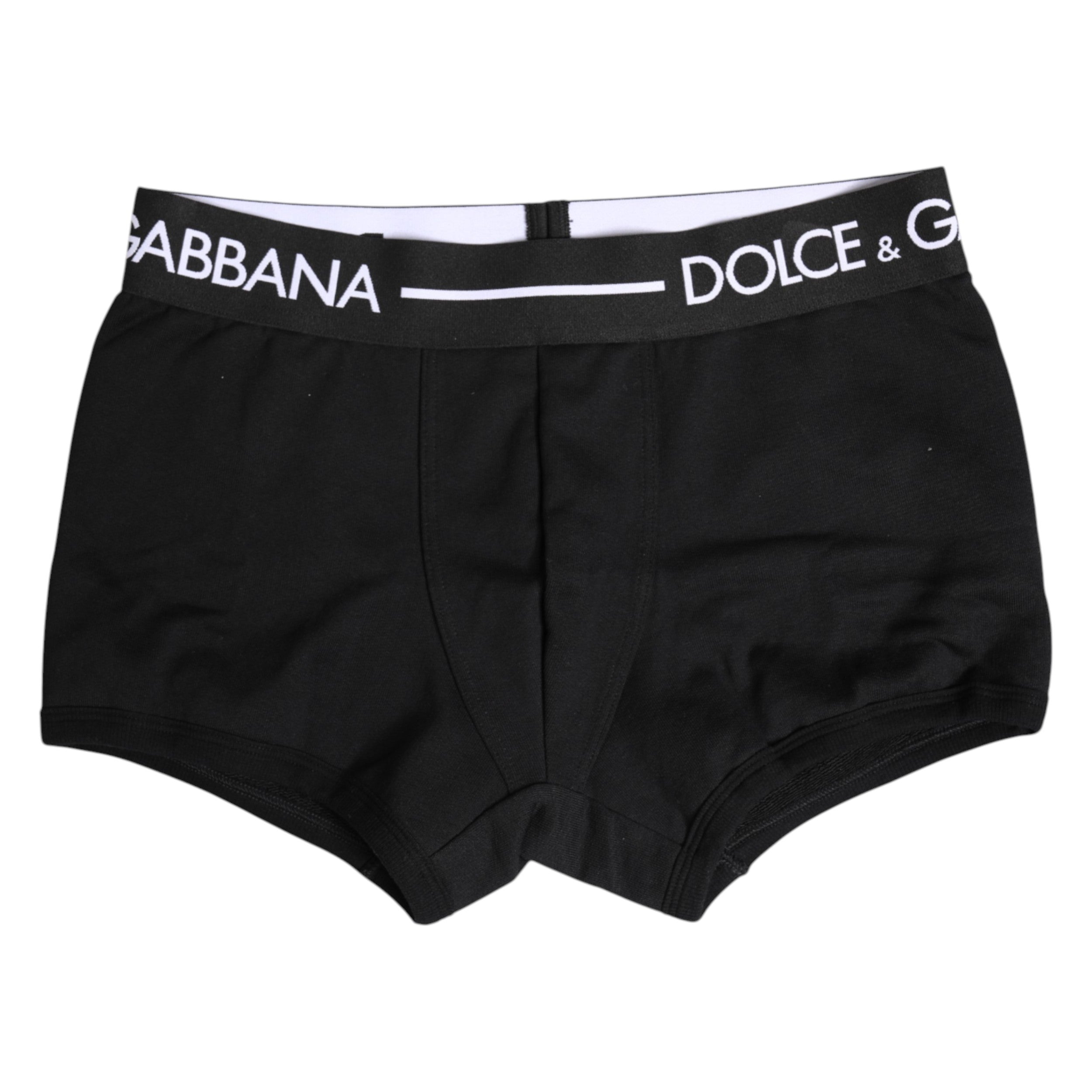 Black Cotton Stretch Regular Boxer Underwear - ventzia