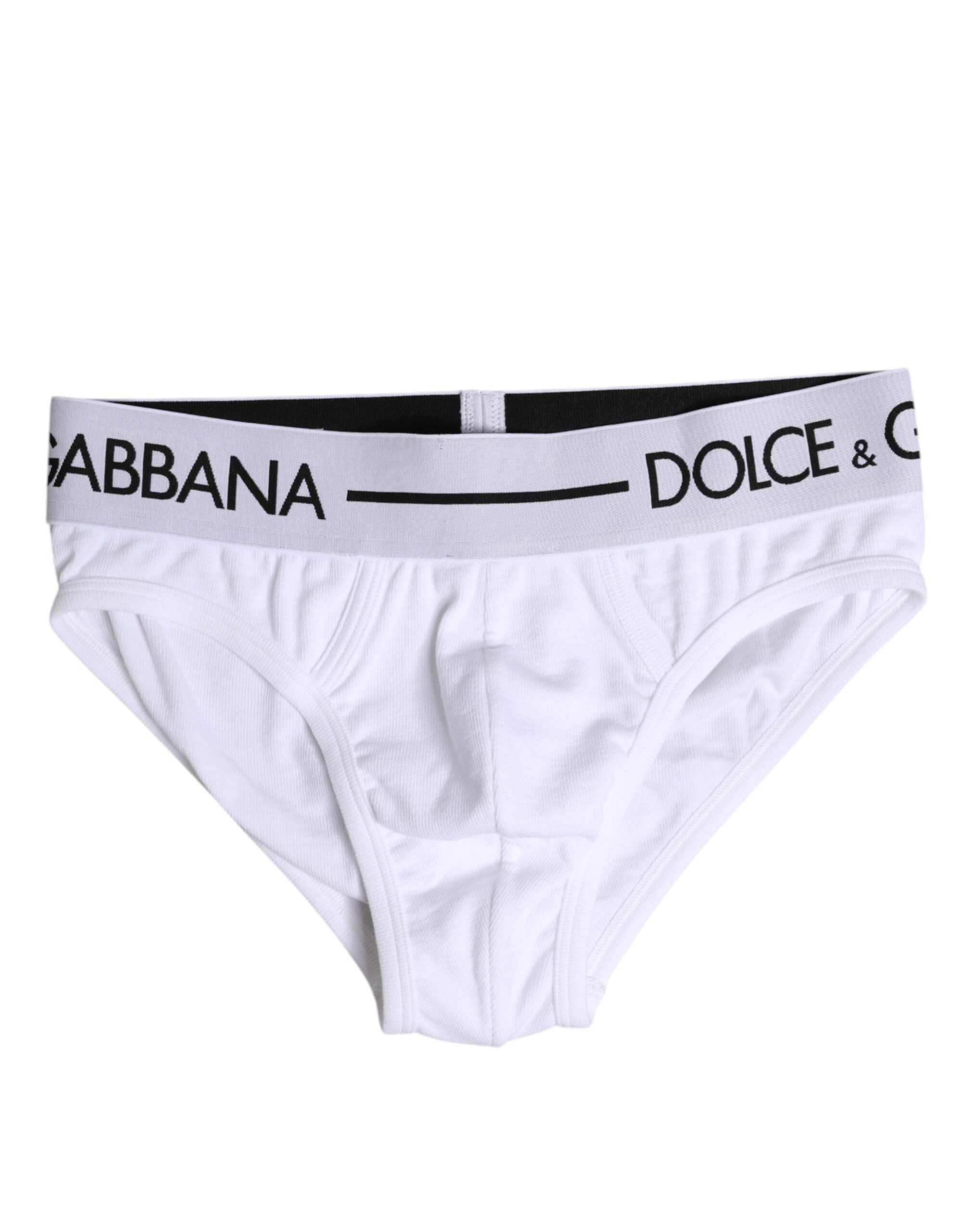 White Cotton Stretch Regular Brief Underwear - ventzia